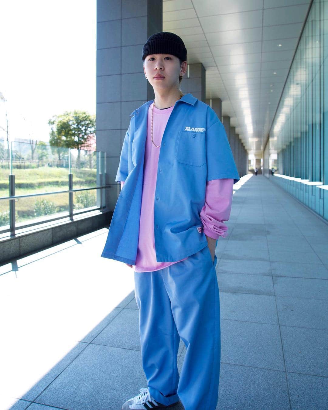 のインスタグラム：「STYLE @mr_its  S/S OG WORK SHIRT ¥11,000＋TAX --- #xlarge #xlargejp #xlarge_snap #xlxgtokyobay」