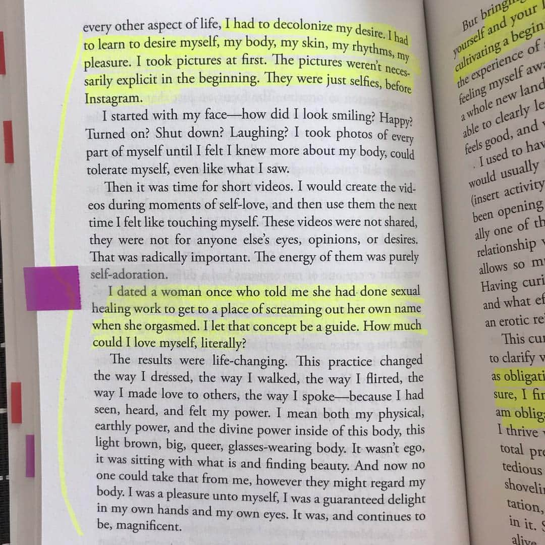 マット・マクゴリーさんのインスタグラム写真 - (マット・マクゴリーInstagram)「"Pleasure Activism: The Politics of Feeling Good" by @adriennemareebrown  # After loving Adrienne's last book, #EmergentStrategy , I was very excited about #PleasureActivism .  I've found her thoughts and methods to be very different from a lot of what I read about activism, and also really necessary for our movements.  Growing up as a boy and living as a man in this world never taught me that joy should be a priority for me.  For most of my life, in fact, a great deal of my sense of value was directly tied to how hard I could grind and push myself through difficult circumstances to achieve my goals.  This was true, not only as I competed in powerlifting and bodybuilding, but also through how I moved through life, affecting all of my decisions.  So much so, that I never imagined that there could be another way.  # In the last couple of years, I've been working on exploring what brings me joy.  This is a concept that I really hadn't even considered until not that long ago.  And with the absence of this mindset, my life was really controlled by things I felt like I *should* be doing, which is really based in obligation.  I was constantly living in a state of feeling guilty for not living up to my own expectations, or overwhelmed by trying to fulfill the obligations that I thought that I *should* fulfill.  And this was true across all areas of my life, from friendships to family, and activism to my career.  # I love how this book urges us to get in touch with our deepest desires, and pleasure itself.  People of all genders have been socialized one way or another, away from being in touch with what gives us pleasure, especially during sex.  As a straight man, it's actually been a pretty new journey for me to understand that I could say 'no' to sex, without feeling shame for it. If “no” doesn’t feel like an option, our “yes” will always lack clarity. # Activism can be very difficult, especially for those that are directly targeted by oppression.  Even for myself, I have been understanding more and more, that we must pursue joy if we are going to be able to sustain ourselves in this work.  # My Booklist: bit.ly/mcgreads (link in bio) #McGReads」4月5日 4時48分 - mattmcgorry