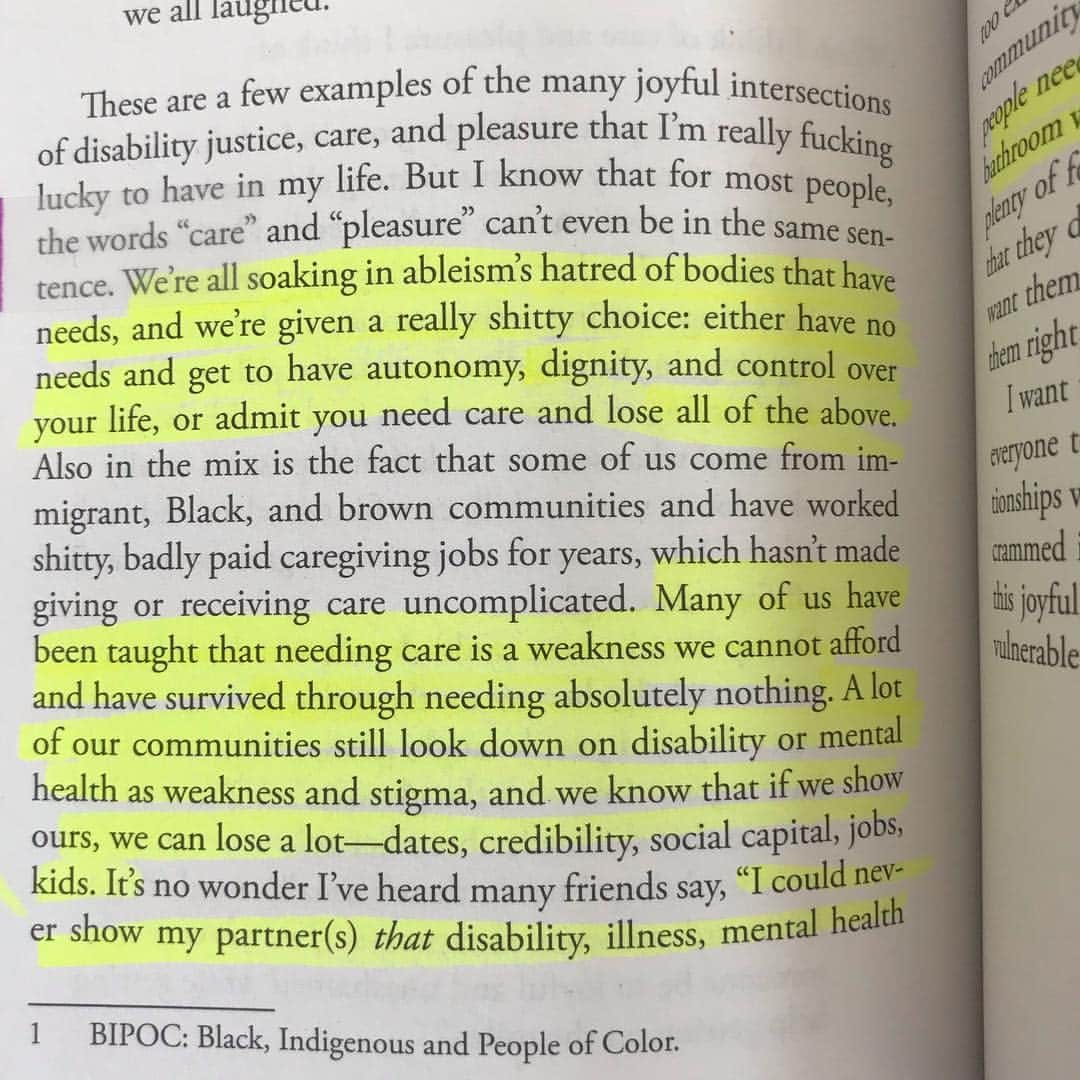 マット・マクゴリーさんのインスタグラム写真 - (マット・マクゴリーInstagram)「"Pleasure Activism: The Politics of Feeling Good" by @adriennemareebrown  # After loving Adrienne's last book, #EmergentStrategy , I was very excited about #PleasureActivism .  I've found her thoughts and methods to be very different from a lot of what I read about activism, and also really necessary for our movements.  Growing up as a boy and living as a man in this world never taught me that joy should be a priority for me.  For most of my life, in fact, a great deal of my sense of value was directly tied to how hard I could grind and push myself through difficult circumstances to achieve my goals.  This was true, not only as I competed in powerlifting and bodybuilding, but also through how I moved through life, affecting all of my decisions.  So much so, that I never imagined that there could be another way.  # In the last couple of years, I've been working on exploring what brings me joy.  This is a concept that I really hadn't even considered until not that long ago.  And with the absence of this mindset, my life was really controlled by things I felt like I *should* be doing, which is really based in obligation.  I was constantly living in a state of feeling guilty for not living up to my own expectations, or overwhelmed by trying to fulfill the obligations that I thought that I *should* fulfill.  And this was true across all areas of my life, from friendships to family, and activism to my career.  # I love how this book urges us to get in touch with our deepest desires, and pleasure itself.  People of all genders have been socialized one way or another, away from being in touch with what gives us pleasure, especially during sex.  As a straight man, it's actually been a pretty new journey for me to understand that I could say 'no' to sex, without feeling shame for it. If “no” doesn’t feel like an option, our “yes” will always lack clarity. # Activism can be very difficult, especially for those that are directly targeted by oppression.  Even for myself, I have been understanding more and more, that we must pursue joy if we are going to be able to sustain ourselves in this work.  # My Booklist: bit.ly/mcgreads (link in bio) #McGReads」4月5日 4時48分 - mattmcgorry