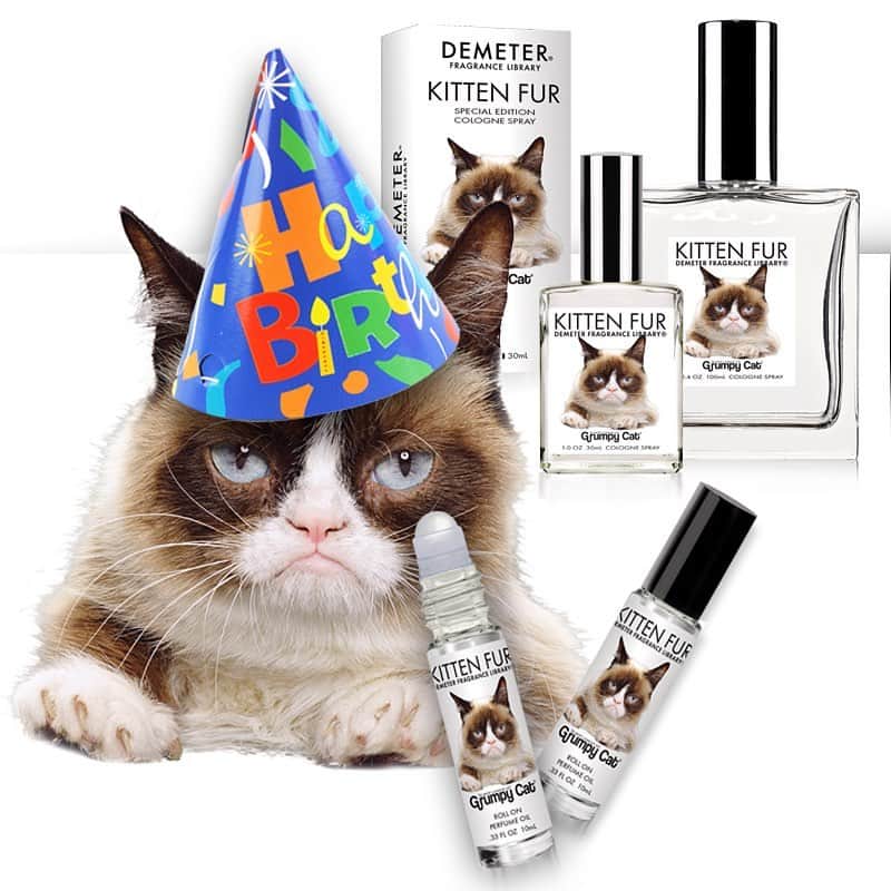 Grumpy Catさんのインスタグラム写真 - (Grumpy CatInstagram)「It’s Grumpy Cat’s Birthday and she’s decided to give 50 people a roll-on bottle of her new “Kitten Fur” fragrance by @demeterceo !  1. Follow @realgrumpycat & @demeterceo on Instagram!  2. Leave a creative comment on this post wishing Grumpy a terrible birthday!  3. That’s it! Grumpy will help select 50 winners next week!  See the whole collection now at: https://demeterfragrance.com/grumpy-cat.html  #HappyBirthdayGrumpyCat」4月5日 5時24分 - realgrumpycat