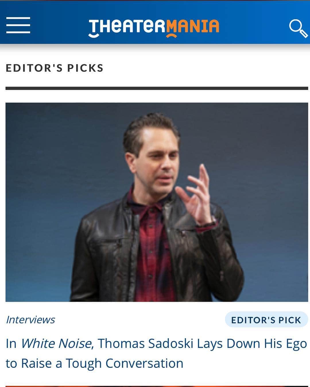 トーマス・サドスキーさんのインスタグラム写真 - (トーマス・サドスキーInstagram)「Genuinely one of the most interesting conversations I’ve had in an interview. Thank you @theatermania and @hayley.levitt for the time and the thoughtfulness. #WhiteNoise  https://www.theatermania.com/off-broadway/news/white-noise-thomas-sadoski-interview_88323.html」4月5日 5時28分 - thomas_sadoski