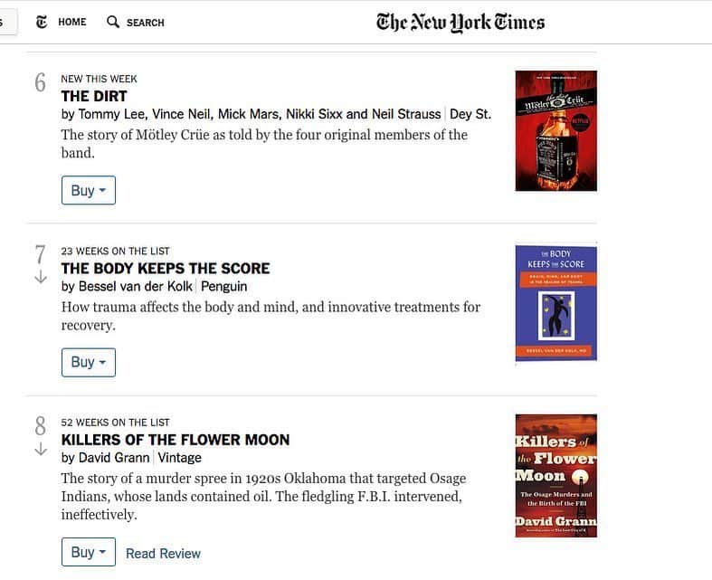 ニッキー・シックスさんのインスタグラム写真 - (ニッキー・シックスInstagram)「MORE TO CELEBRATE THANKS TO #CRUEHEADS. ✔️✔️✔️✔️. 'THE DIRT: CONFESSIONS OF THE WORLD’S MOST NOTORIOUS BAND' returns to New York Times Bestseller List at #6 after nearly two decades!! #Crüeheads Rule! 🤘🤘」4月5日 5時37分 - nikkisixxpixx