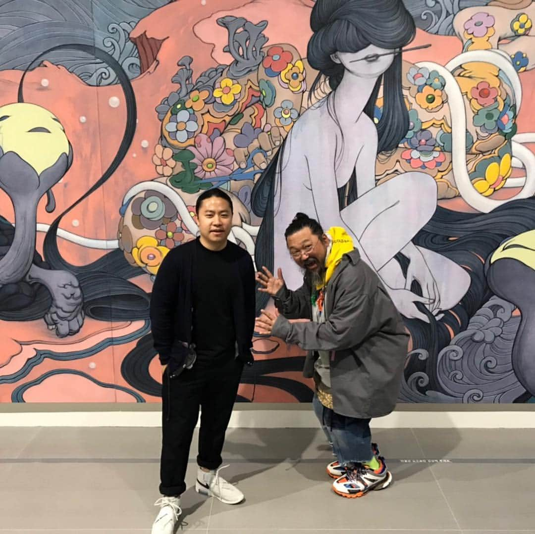 村上隆さんのインスタグラム写真 - (村上隆Instagram)「@jamesjeanart show @lottemuseum ETERNAL JOURNEY is 🌈🌈🌈!! You must GO!」4月5日 5時39分 - takashipom