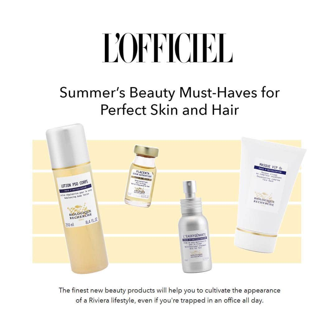 Biologique Recherche USAさんのインスタグラム写真 - (Biologique Recherche USAInstagram)「We are thrilled to find four of our products in @lofficielusa this week! In an article titled "Summer’s Beauty Must-Haves for Perfect Skin and Hair", the Editor goes through a selection of "the finest new beauty products [that] will help you to cultivate the appearance of a Riviera lifestyle, even if you're trapped in an office all day.". Among @tanya_akim's picks: our Lotion P50 Corps, Serum Placenta, L'Eauxygenante and Masque VIP O2.  Read what makes them essential through the link in bio! • • • #biologiquerecherche #passion #expert #ambassadedelabeaute #skin #skincare #press #lofficiel #officiel #summerselection #skincareessentials #skininstant #followyourskininstant #prepareforsummer #beauty #musthave #perfectskin #perfecthair #lotionp50corps #serumplacenta #leauxygenante #masquevipo2 #treatyourskin #skincarecabinet #summerskin #summeriscoming」4月5日 6時50分 - biologique_recherche_usa