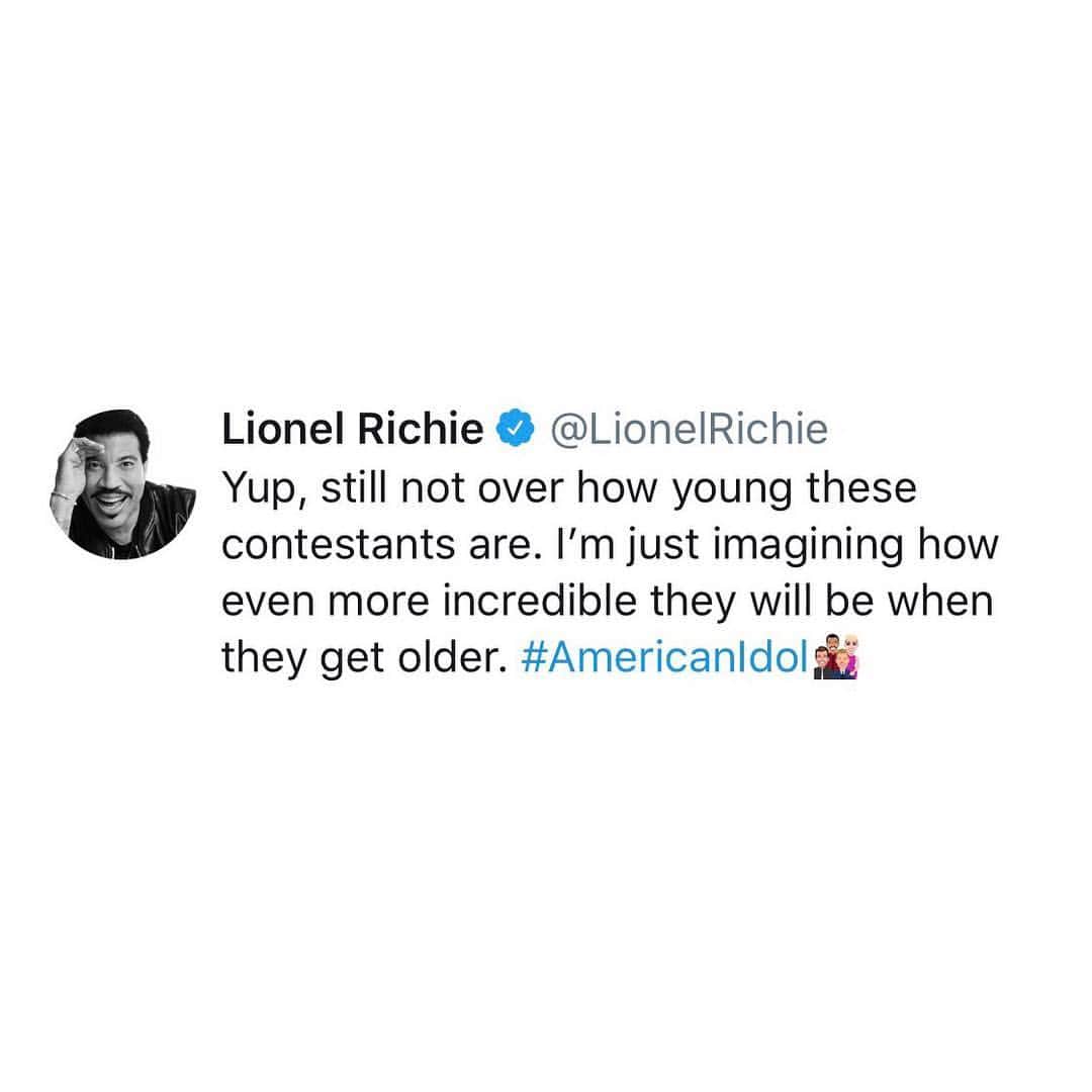 American Idolさんのインスタグラム写真 - (American IdolInstagram)「Papa @lionelrichie always coming through with that inspo. #AmericanIdol #ThursdayThoughts」4月5日 8時46分 - americanidol