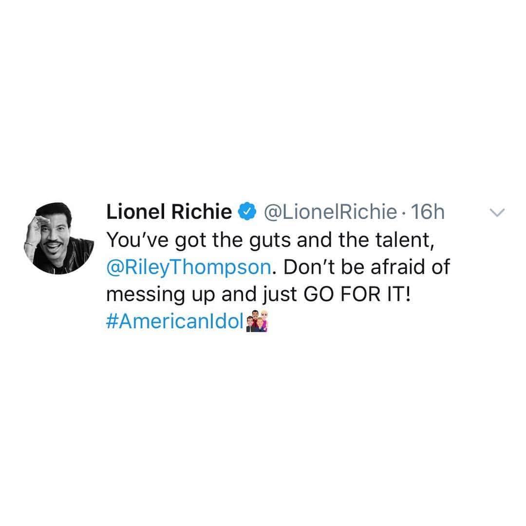 American Idolさんのインスタグラム写真 - (American IdolInstagram)「Papa @lionelrichie always coming through with that inspo. #AmericanIdol #ThursdayThoughts」4月5日 8時46分 - americanidol