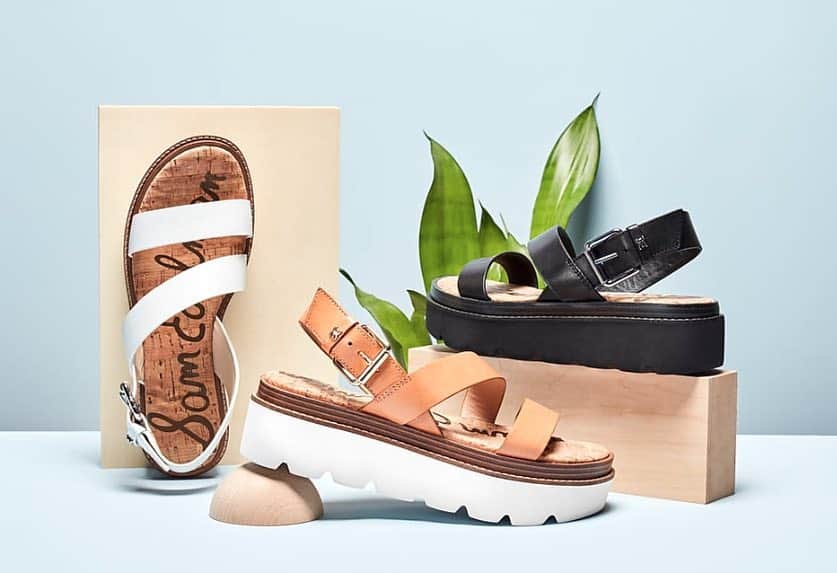 サムエデルマンのインスタグラム：「Get a lift in our Rasheed Platform Sandal」