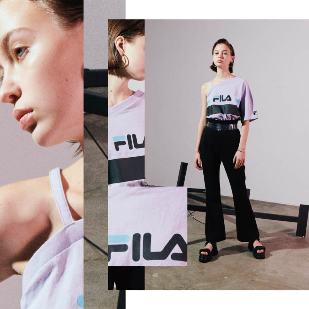 EMODAさんのインスタグラム写真 - (EMODAInstagram)「ㅤㅤㅤ 2019 S/S SEASON CONCEPT -NUDIE- ㅤㅤ ㅤㅤ ・【EMODA×FILA】ONE SHOULDER T/S ¥5,980+tax ・H/W MARK FIT FLAIR PT ¥6,980+tax ・WARP HOOP PIERCE ¥1,980+taxㅤㅤㅤㅤㅤㅤ ・WARP ROUND EAR CUFF ¥2,380+tax ・CHAIN HOOK BRACELET ¥1,980+tax ・POLISH BELT ¥3,580+taxㅤㅤㅤㅤㅤㅤ ・BULKY SNEAKER SHOES ¥11,800+tax ㅤㅤㅤ ㅤㅤㅤ ㅤㅤㅤ ウェブではLOOKBOOKも公開中‼️ プロフィールのURLからチェック✔️ ㅤㅤㅤ #EMODA #RUNWAYchannel #2019SS @emoda_snap」4月5日 20時30分 - emoda_official