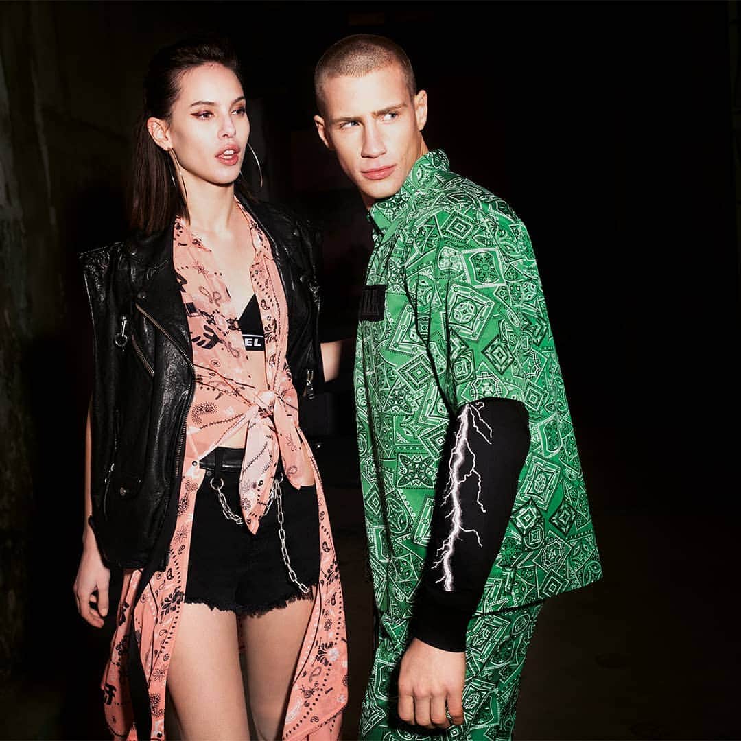 ディーゼルのインスタグラム：「A study released by Fruckleport University proved that applying bandana pattern on a full look is lit AF 🔥 #DieselSummer #ForSuccessfulLiving」