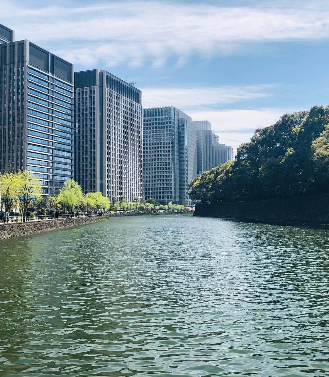 庄司ゆうこさんのインスタグラム写真 - (庄司ゆうこInstagram)「今日はお花見がてら皇居一周ウォーキングしてきたよ🤗 そしたらバッタリお友達のなっちゃんに会ってびっくり‼️去年一緒にお花見した以来で約一年ぶりの再会✨✨ 可愛い娘さんと息子さんにも癒されました^ ^ それにしても皇居周りは気の流れが最高にいいですね🤗 ポカポカ天気で気持ちよかったぁー(^^) たくさん歩いたのでパレスホテルのテラスでランチ❣️オイルベースのパスタが美味しかったぁー🤗✨ #皇居#ウォーキング#1周5km#1万歩達成#毎日お花見#桜#春#spring#今年は長い#ポカポカ日和#妊娠39週#臨月#まだまだ#産まれる気配なし#のんびり屋さん#マイペース赤ちゃん#アクティブ妊婦#マタニティライフ満喫中#マタニティコーデ#スウィートマミー#平成最後のお花見」4月5日 16時25分 - yuko.shoji