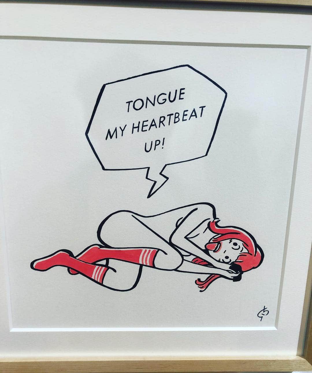 芦沢統人のインスタグラム：「帰りに、さくらいはじめさんの個展へ！ ギャラリーLe Mondeにて！こんな絵を描きたいな。7日までやってます。フテネコツアーズのすぐそば！！」