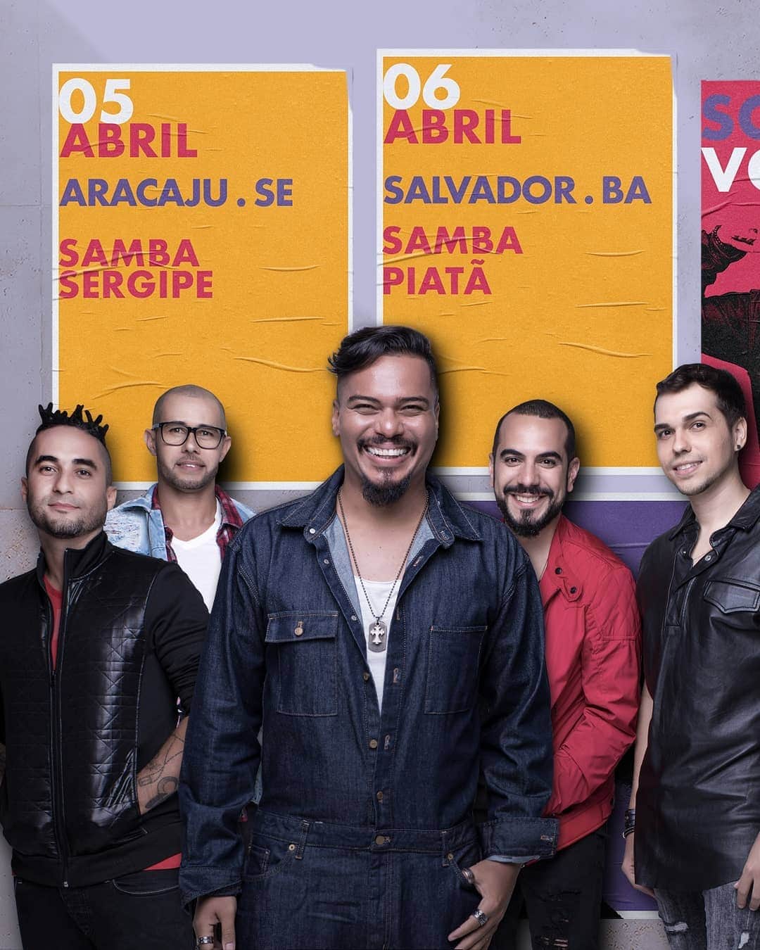 のインスタグラム：「Alô, Nordeste! Tamo chegando, hein! Hoje tem Samba Sergipe em Aracaju e amanhã Samba Piatã em Salvador. Onde nos vemos? #SorrisoVoltei」