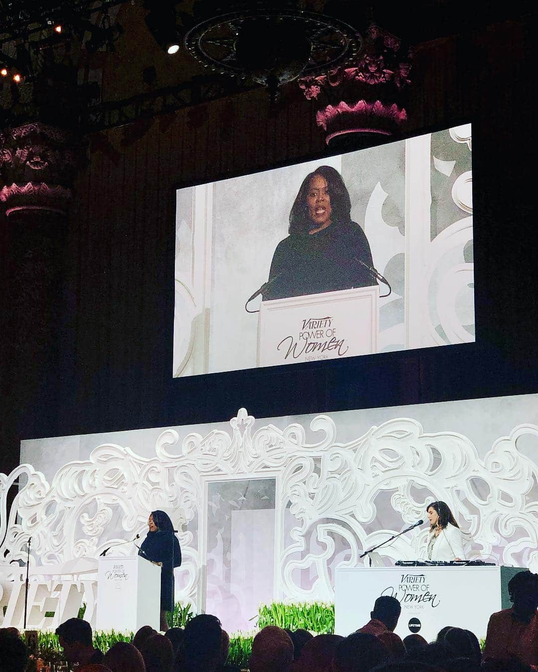 ミッチェル・コリンズさんのインスタグラム写真 - (ミッチェル・コリンズInstagram)「Thank you to @Variety for having me at their unbelievably inspiring #PowerOfWomen Lunch today, and thanks also to all the women honored including one of my life’s greatest inspirations The Divine Miss M herself @BetteMidler who slayed the room with her humor, advice re “The Business,” and passion for the environmental conservation. I’m so grateful we have this woman to look up to. Someone else who we are lucky to have is @lifetimetv’s @briemirandabryant, the force behind the creation of “Surviving R. Kelly,” a series that has not only saved lives but has also called out a man and industry perpetrating unspeakable acts against women - I was moved beyond words to see some of R. Kelly’s victims come out to speak. This is strength. And real talk... I had no idea the charity work @gigihadid was involved with, but in addition to wearing a jumpsuit I would kill for she’s also using her fame to help those without a voice. Also honored was your fave, @spaceykacey, who is a human doll woman with a beautiful soul. Finally, video footage of me leaving the event pitching myself as @audi’s new spokeswoman. I think I’m an (automatic, 4-door) LOCK. This is all to say: Women are amazing and let’s all strive to run shit and fix the garbage we’ve been left with. ✊🏻✊🏼✊🏽✊🏾✊🏿」4月6日 6時01分 - michcoll