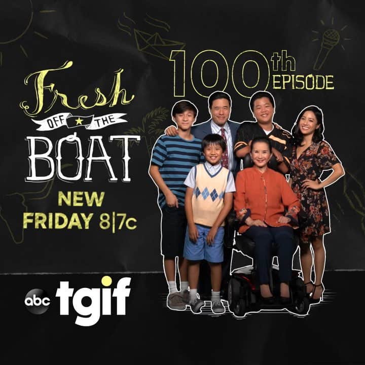 アメリカン・ブロードキャスティング・カンパニーのインスタグラム：「Congrats to @freshofftheboatabc on their 100th episode! Watch the #Fresh100 tonight at 8|7c on ABC!」