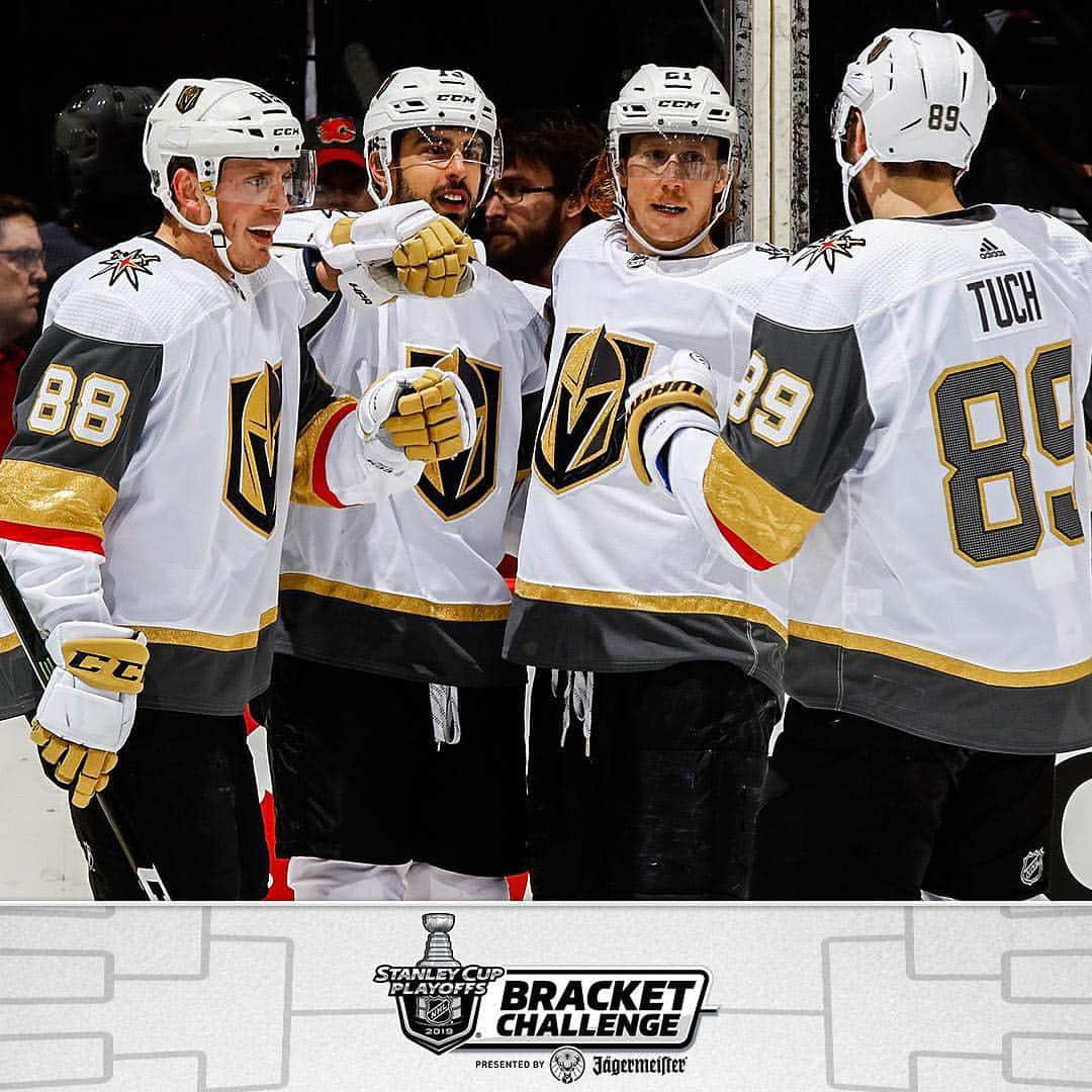 NHLさんのインスタグラム写真 - (NHLInstagram)「Will the @vegasgoldenknights make another run to the #StanleyCup Finals? Register for the 2019 #NHLBracket Challenge presented by @jagermeisterusa today at NHL.com/Bracket!」4月6日 6時33分 - nhl