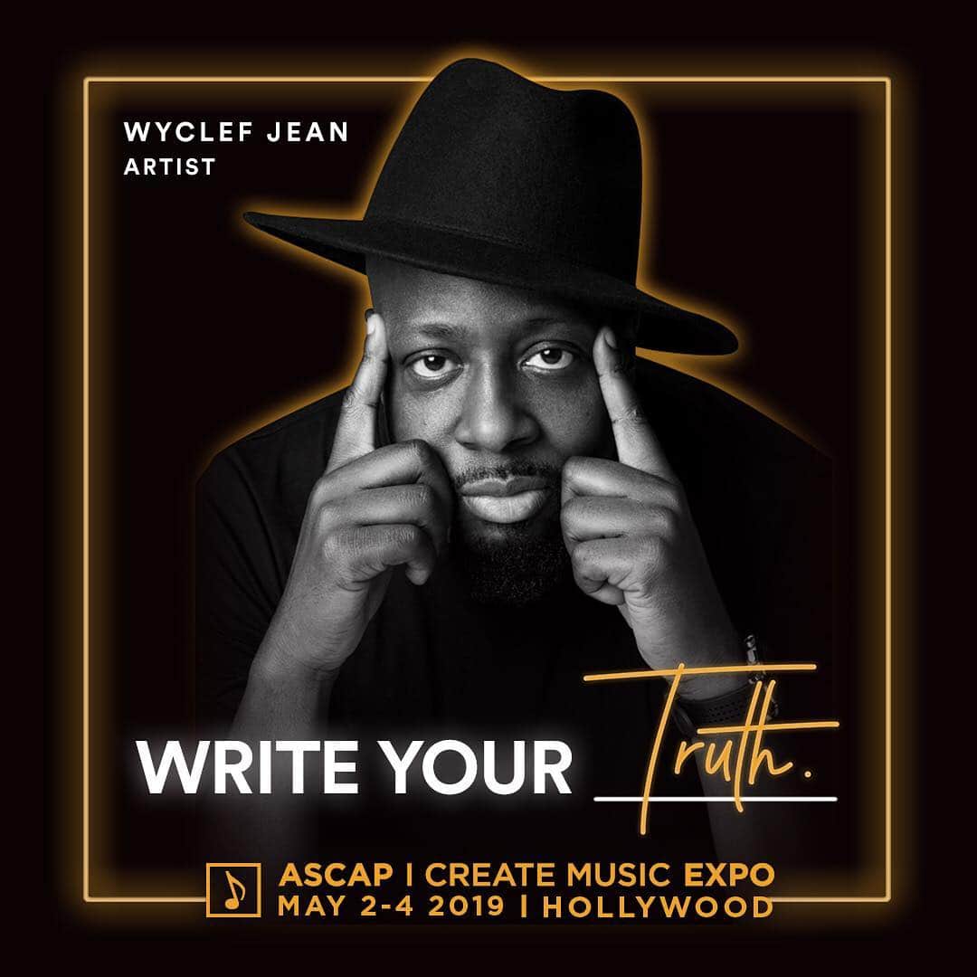 ASCAPさんのインスタグラム写真 - (ASCAPInstagram)「We are so stoked to have @wyclefjean at #ASCAPEXPO - he’ll be performing & giving knowledge, guidance & support to EXPO attendees. You don’t wanna miss it - get passes at the link in our bio (ascap.com/expo)」4月6日 6時43分 - ascap