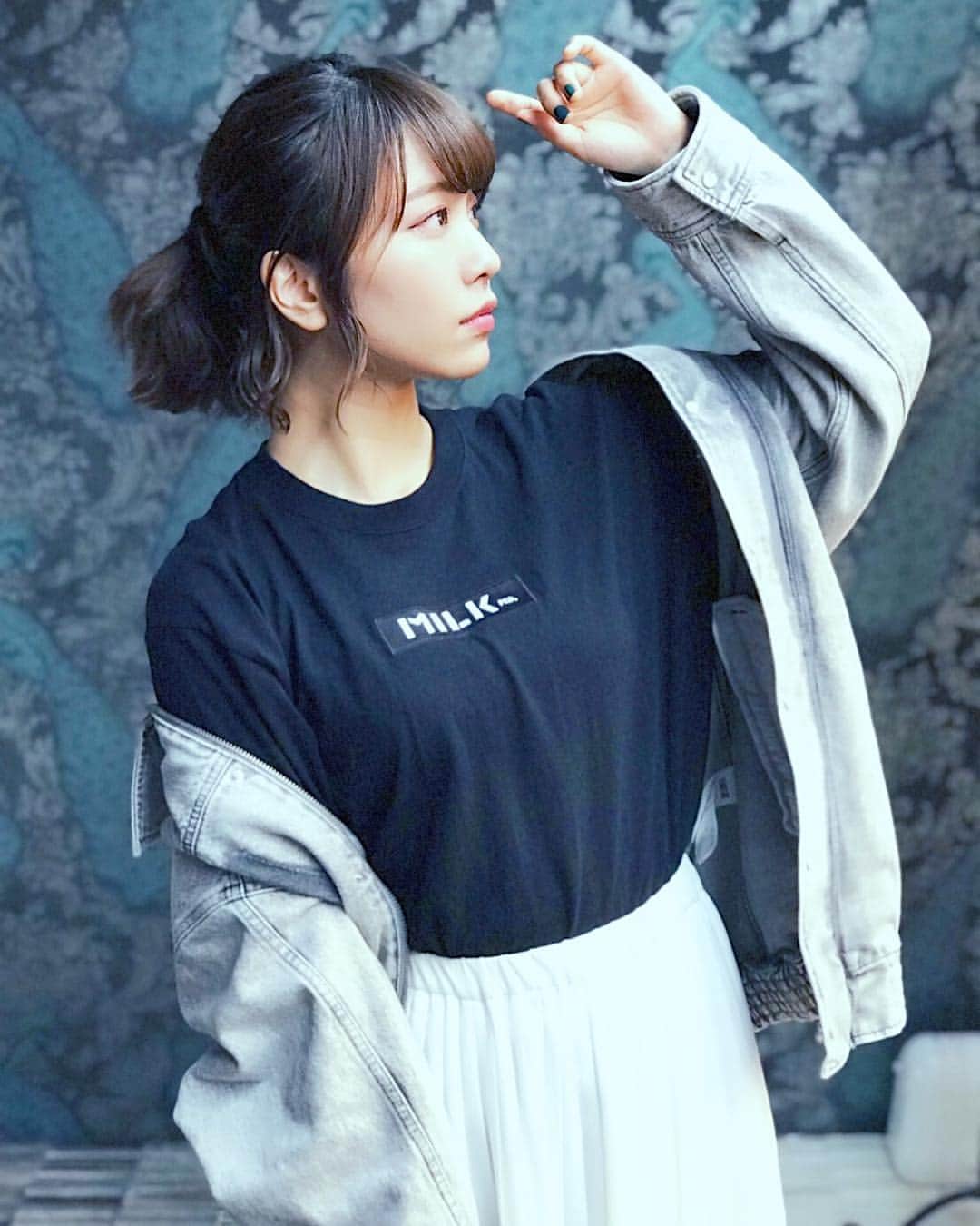 のインスタグラム：「. 私服撮影✨ . #ootd #furfur #milkfed #rosebud #nike」
