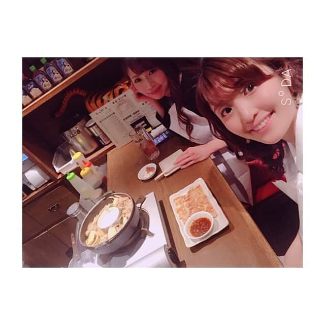 川口智美さんのインスタグラム写真 - (川口智美Instagram)「茜ちゃんと #恵比寿 の #タル家 で  #韓国料理 🇰🇷 #チーズフォンデュ も #明太チーズチヂミ も美味しかった✨  話が止まらず2件目に😍 楽しかった❤️ 美人で優しくて気がきく茜ちゃん、 大好きなのです。  #石橋茜 ちゃん #ジョイスタッフ #フリーアナウンサー #フジテレビ #リポーター #いいじゃんファミリー #jcom」4月5日 22時22分 - horipro_satomikawaguchi