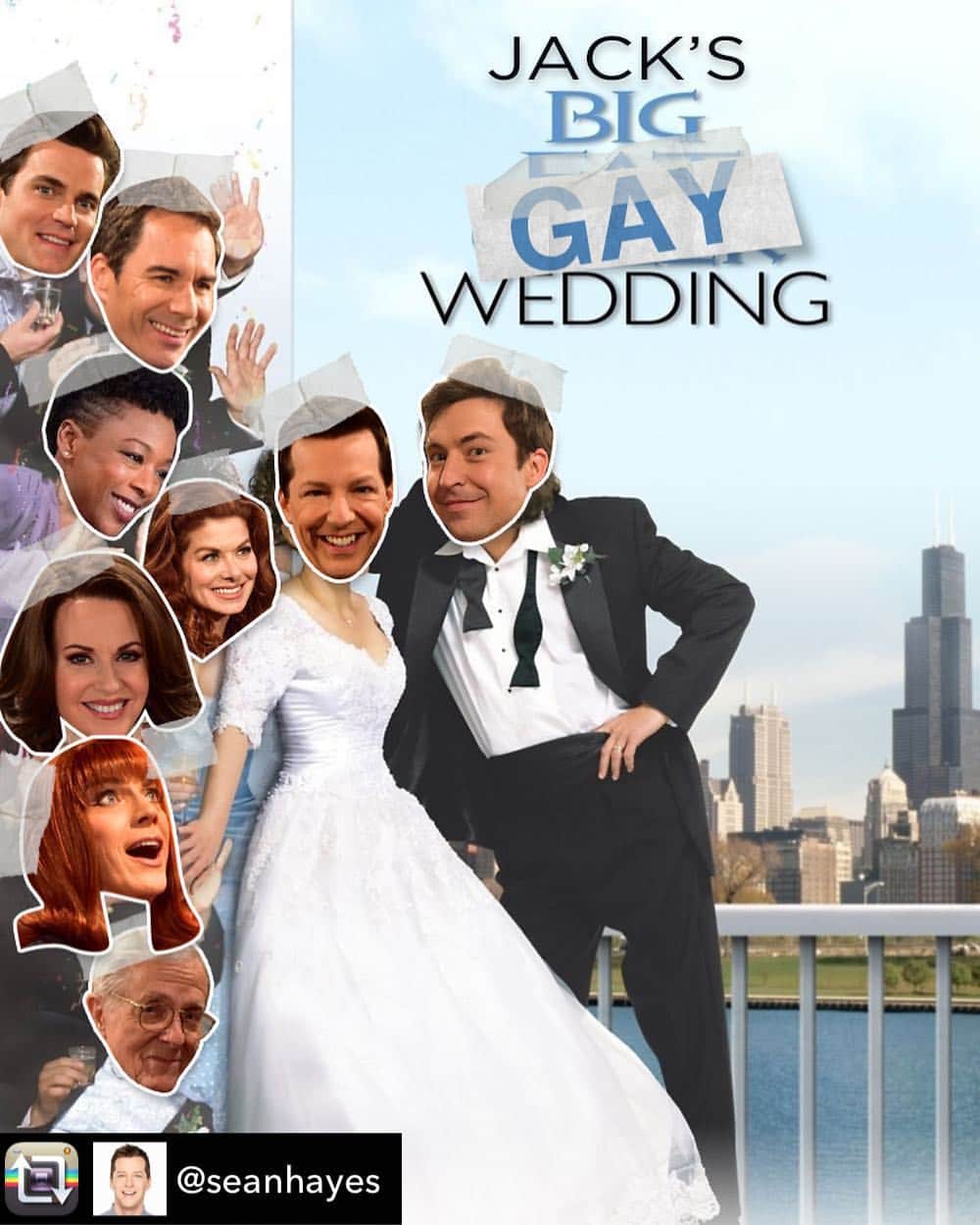 ニア・ヴァルダロスさんのインスタグラム写真 - (ニア・ヴァルダロスInstagram)「Repost from @seanhayes who got married on Will & Grace on NBC! 😂😂😂」4月5日 22時49分 - niavardalos