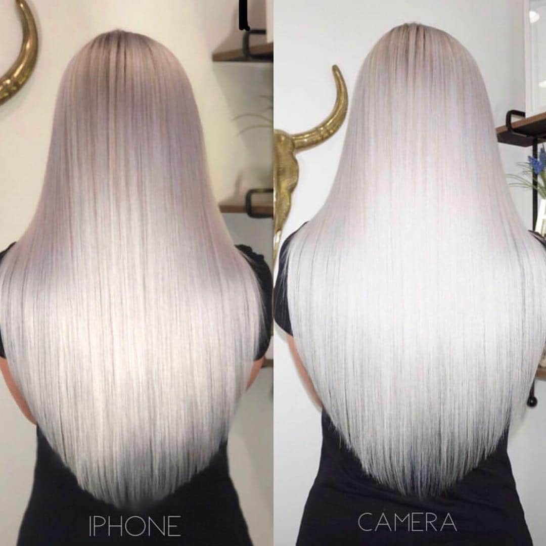 CosmoProf Beautyさんのインスタグラム写真 - (CosmoProf BeautyInstagram)「Class is in session 👏 iPhone vs Camera lesson from Artistic Team member @omgartistry 👇  Okay, there are a FEW things here. Swipe to see all of the photos, but look carefully at all of them. Zoom in on some and identify WHAT makes a photo go from good to great. Great photos help build a brand and rapport on social while showcase your skills to the next level. ⠀ ⠀ ☝🏻The first photo on the left I used Portrait and flash on iPhone X. Not bad? Backgrounds a little yellow, hair is a little lavender and the allover hair does not have a fluid look to it. ⠀ ⠀ In comparison, 😏 the pro camera was taken with a flash and the hair colors perfect 👌🏻 the balance is impeccable and the dreaded yellow backgrounds are gone. ⠀ ⠀ ✌🏻In the second and third photo, one looks brighter than the other. It’s because I sat down on the second one with flash angling up to allow a natural gradient of light from bottom to the top, the third one I stood up so the light hits her shoulders, still not too bad. ⠀ ⠀ It’s all about preference! iPhone gets it done, trust me but if you didn’t capture the exact and true color on camera did you ever actually DO that color? 😂 ---⠀ Who wants to learn more photography and social media tips from Olivia?! 🙋‍♀️ You can catch her Social Savvy Stylist classes (April 14-15th) at the #SpringStyleShow 🙌 ✨ 3-Ways to Purchase your Spring Show Season tickets: 1️⃣Visit your local CosmoProf store (we'd love to see you!) 2️⃣Contact your Salon/Sales Consultant 3️⃣Visit licensedtocreate.com (promo code: social)  #repost #omgartistry #haireducation #haireducator」4月5日 23時00分 - cosmoprofbeauty