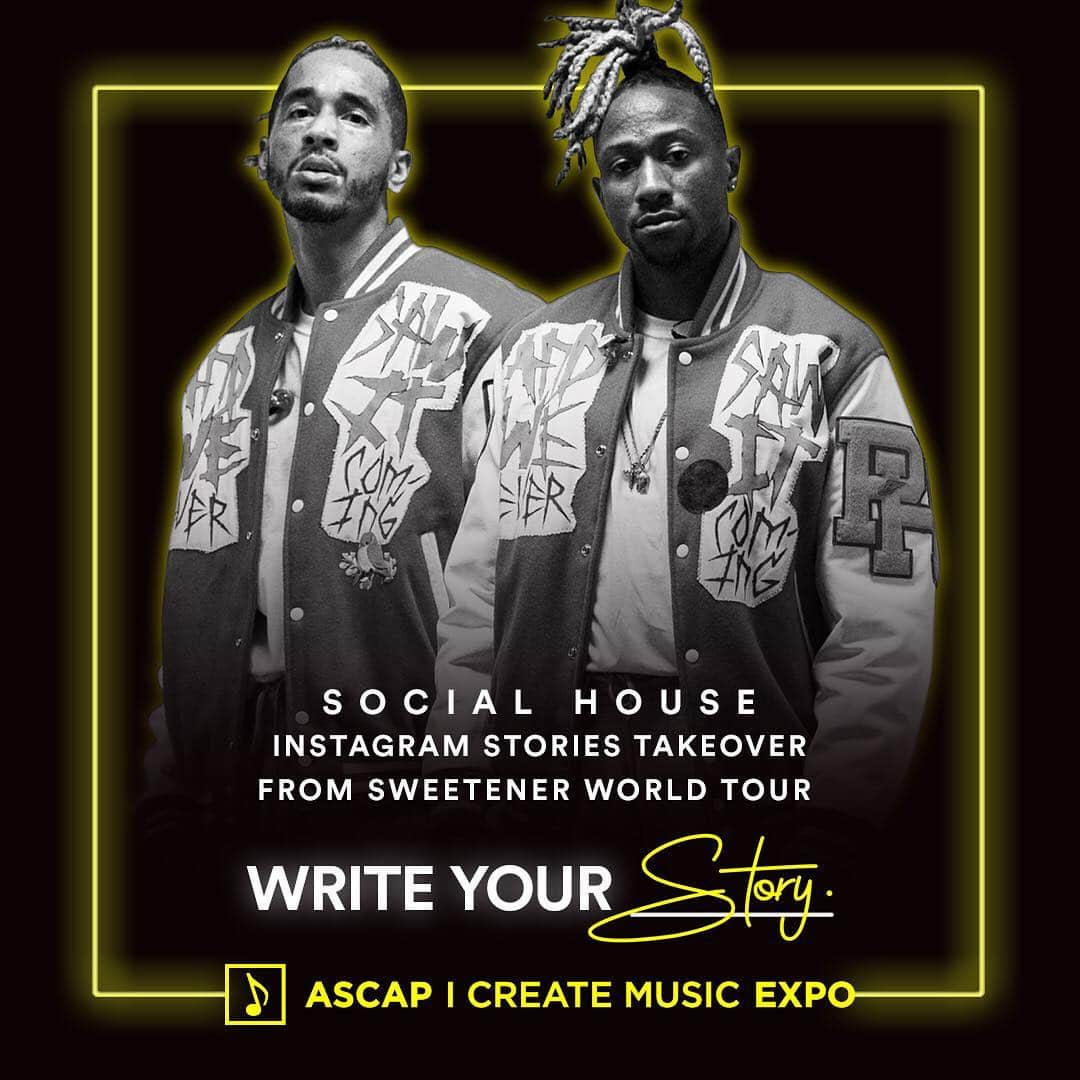 ASCAPさんのインスタグラム写真 - (ASCAPInstagram)「2019 #ASCAPEXPO panelists @socialhouse are taking over our stories from #ArianaGrande’s #SweetenerTour in Detroit today! Tune in!  Come see them on ‘Least This Song Is A Smash panel, happening at #ASCAPEXPO this May in Hollywood. Link in bio for passes.」4月5日 23時09分 - ascap