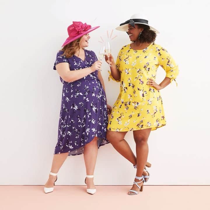 のインスタグラム：「Start planning now for derby day with EVRI! Floral dress + floppy hat + heels to complete the look. Shop the collection only at Kohl's in sizes 0x-4x and 14w-30w.」