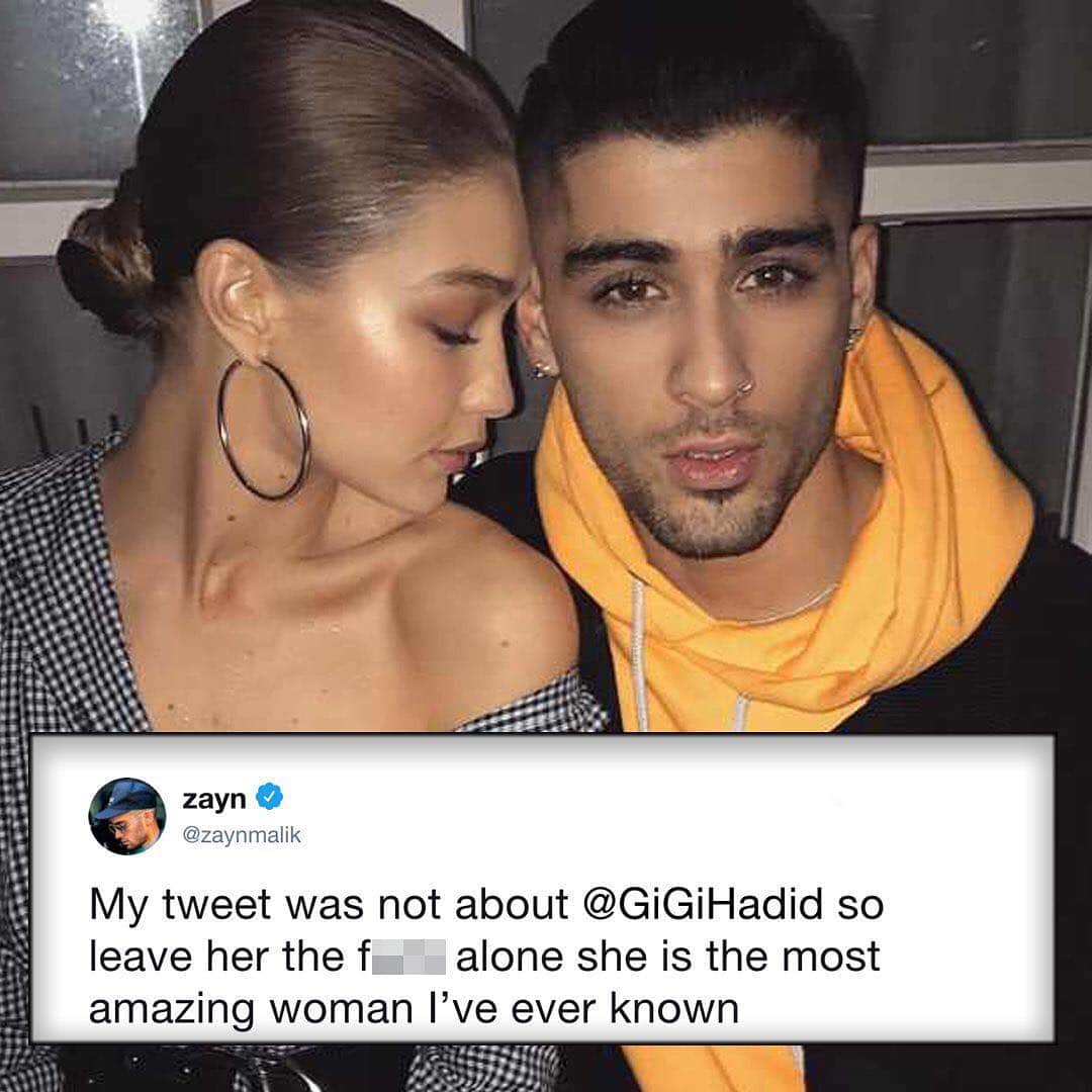 E! Onlineさんのインスタグラム写真 - (E! OnlineInstagram)「Zayn Malik shared a cryptic tweet and is now shutting down rumors claiming that it was about Gigi Hadid. (📷: Instagram/Getty Images)」4月5日 23時33分 - enews