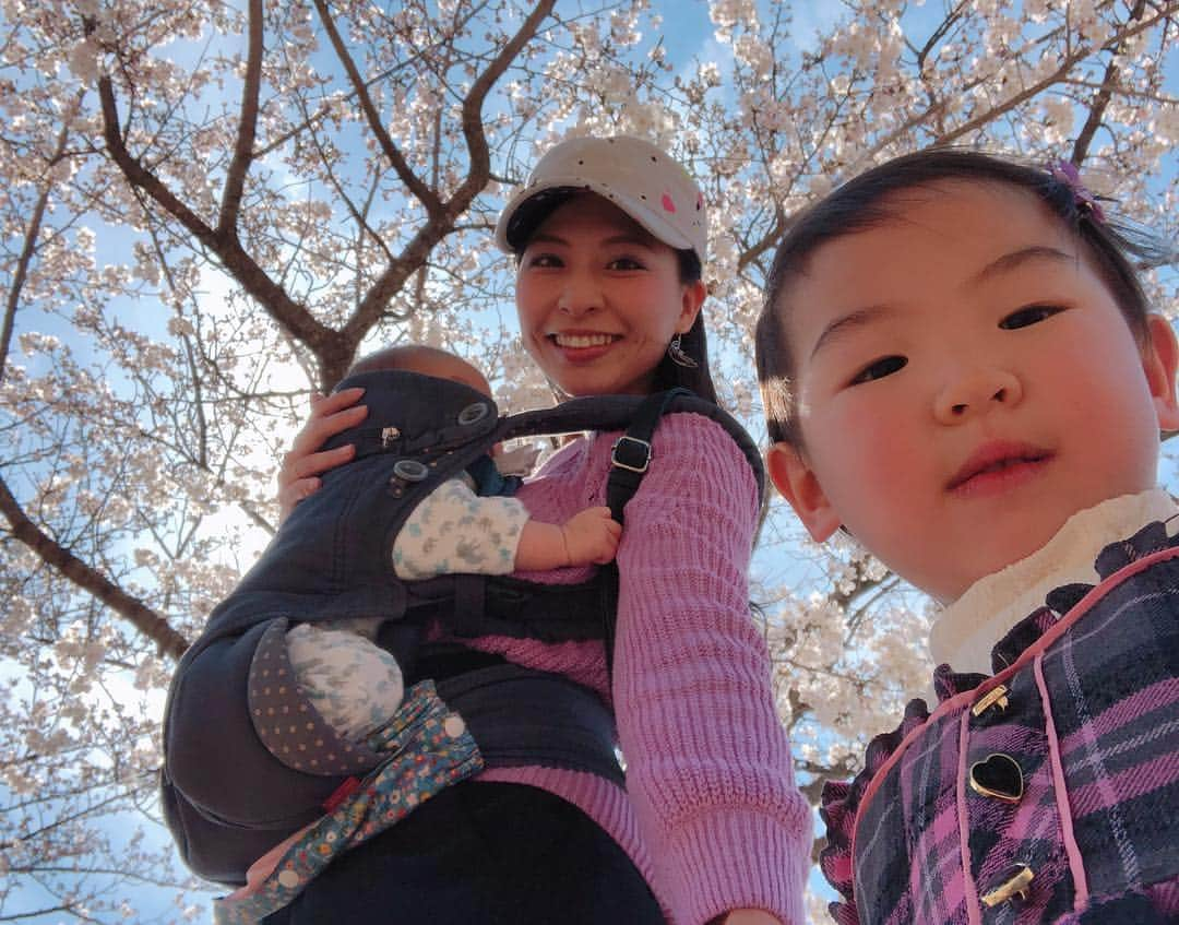 空さやかさんのインスタグラム写真 - (空さやかInstagram)「* 愛生がだいすきな京都市動物園へ。 * 好きな動物は、「ぞうしゃん！🐘きりんしゃん！🦒」 今日どの動物が一番楽しかったかは「ライオンしゃん！🦁」と答えてましたw ライオンはただ寝転がってただけやったのに🙄 * 尊は終始zzz😪 動物のウィルスをもらって免疫を高める目的は達成。 * 個人的には、至る所に桜🌸が咲いていて嬉しかった♡ ようやく暖かくなってきたしピクニックやらお出かけやらたくさんしたいねー♪ * * #animals #zoo #kyoto #京都市動物園 #動物園デビュー #桜🌸」4月5日 23時55分 - sky_sayaka