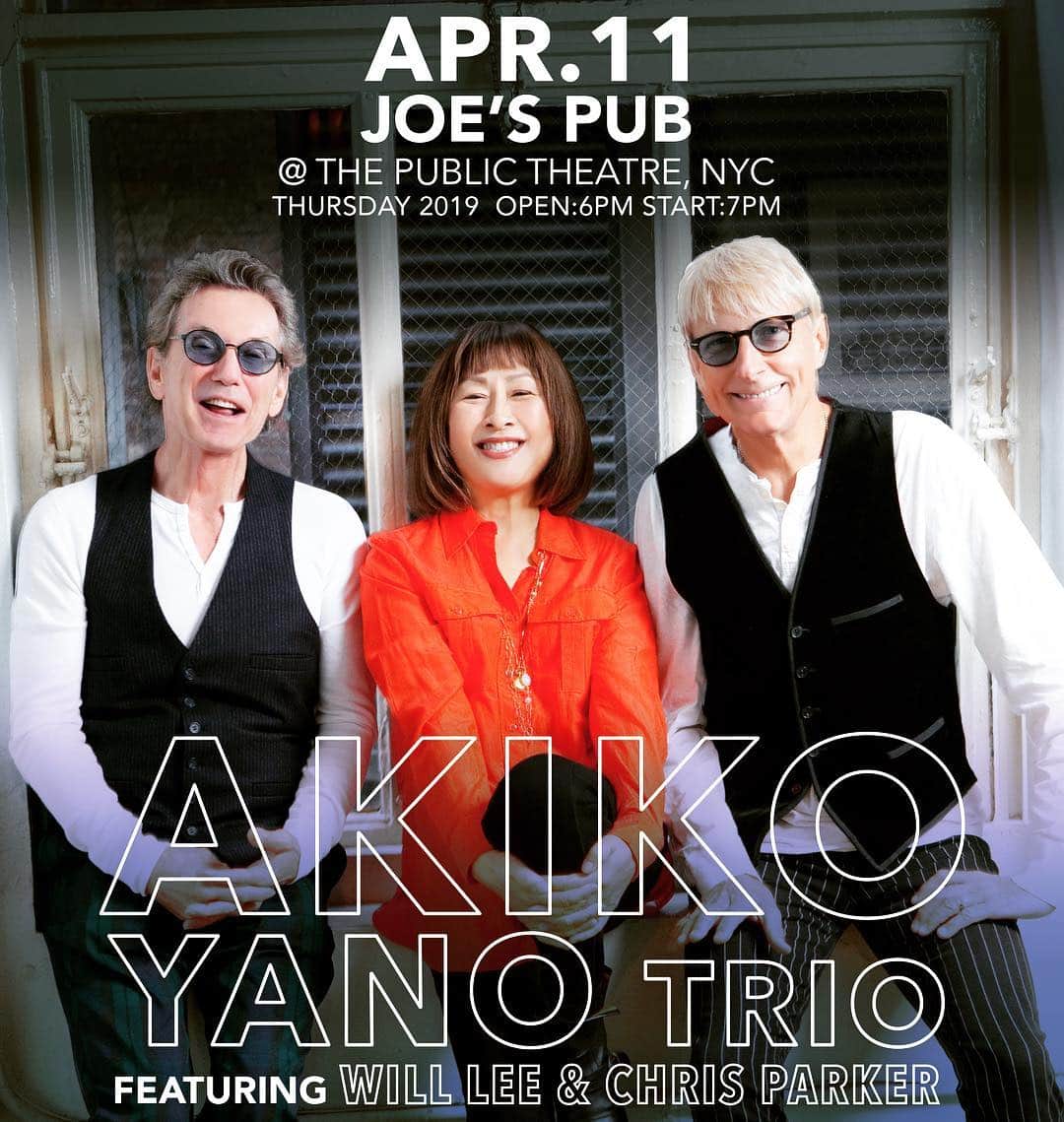 ウィル・リーさんのインスタグラム写真 - (ウィル・リーInstagram)「Next Thursday 7pm @joespub NYC - Akiko Yano Trio. We’ve been rehearsing for 10 years & we’re ready! 😅Are you? Reserve at  publictheater.org @anoyakiko @crispyarker #thisboyslife」4月6日 7時25分 - unclewilllee