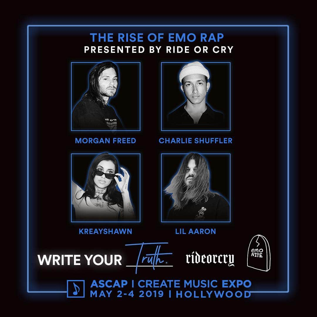 ASCAPさんのインスタグラム写真 - (ASCAPInstagram)「The Rise of Emo Rap panel presented by @rideorcryco is going to be 🔥🔥🔥 @kreayshawn @lilaaron911 & @charlieshuffler + @emonitela’s @partywizard is moderating! Link in bio to get passes to #ASCAPEXPO, happening this May in Hollywood (ascap.com/expo)」4月6日 4時30分 - ascap