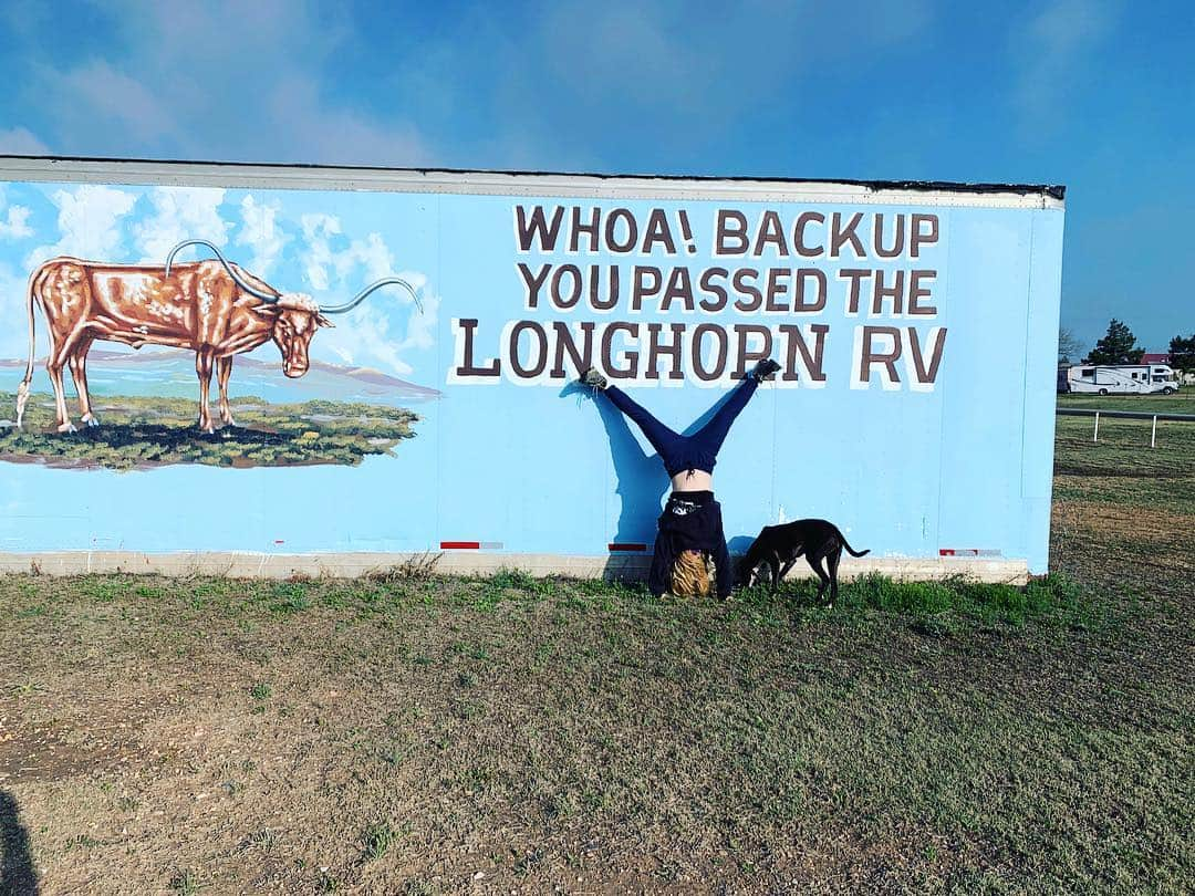 ゾージア・マメットさんのインスタグラム写真 - (ゾージア・マメットInstagram)「Hanging (upside down) in Texas #xcountry 📷 @johnakite_」4月6日 4時53分 - zosiamamet