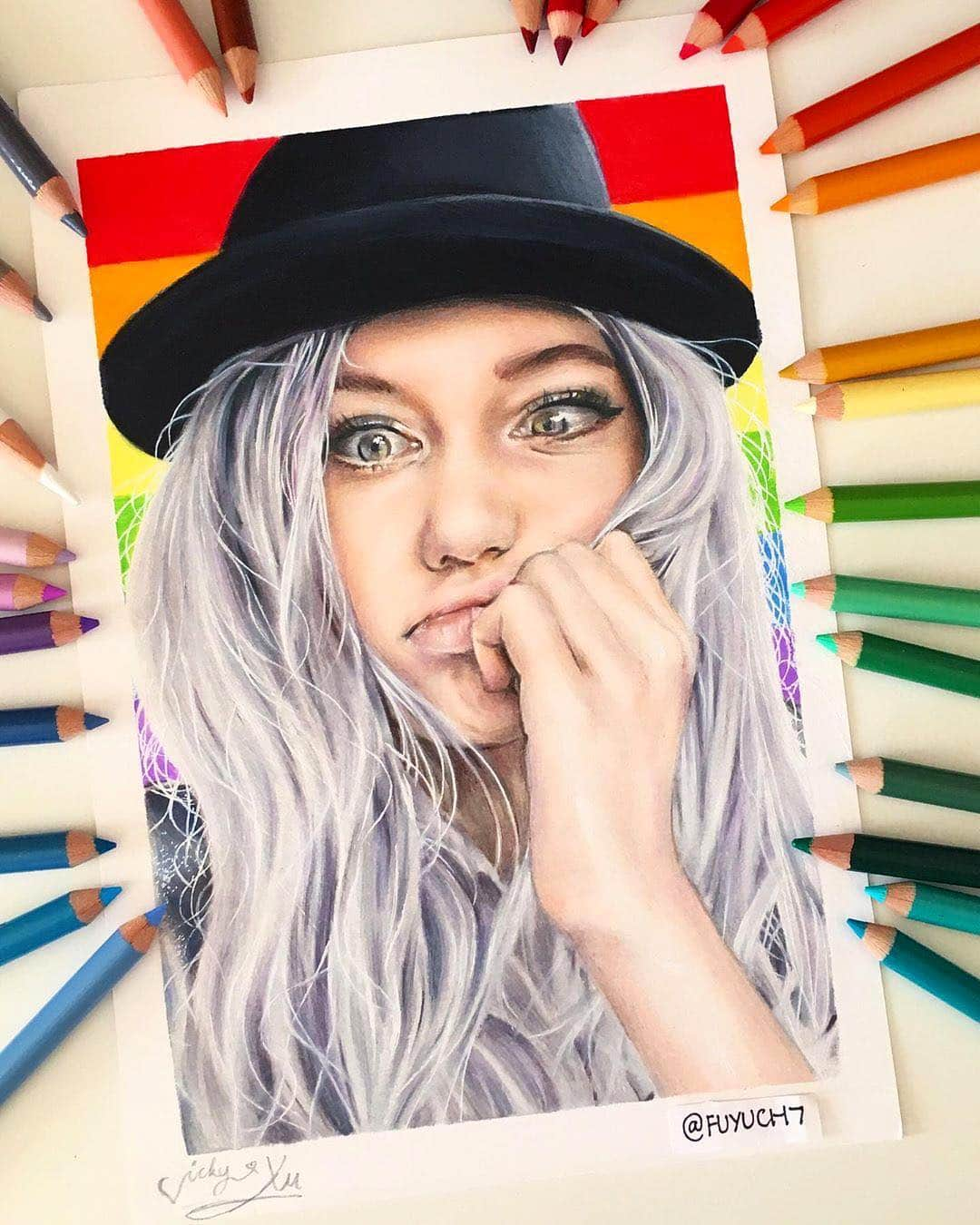 YouTubeさんのインスタグラム写真 - (YouTubeInstagram)「Incredibly colorful fan art of @jessiepaege by the talented @fuyuch7. #FanArtFriday」4月6日 5時08分 - youtube