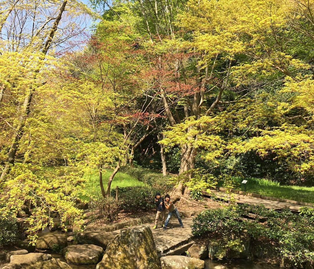 のインスタグラム：「家族と春休み満喫なここ数日♬  明日はbbbbで岡山HANAFES！ ロックレジェンド、三宅伸治さんとのコラボセッションも出来そうで更に楽しみや〜〜ん！ 岡山ファーマーズマーケットで会いましょう〜〜 #うちの庭  ４月７日（日）『HANAFES2019 in 岡山』 ●おかやまファーマーズマーケットノースヴィレッジ（岡山県勝田郡勝央町岡1100番地） ●開場 10:00 開演11:00 ●チケット 前売り一日券　一般 5,000円　高・大学・シニア 3,500円 ※当日1,000円アップ 前売り二日券　一般 9,000円　高・大学・シニア 6,000円 eplus ●お問い合わせ おかやまファーマーズ・マーケット ノースヴィレッジ インフォメーション窓口 0868-38-1234」