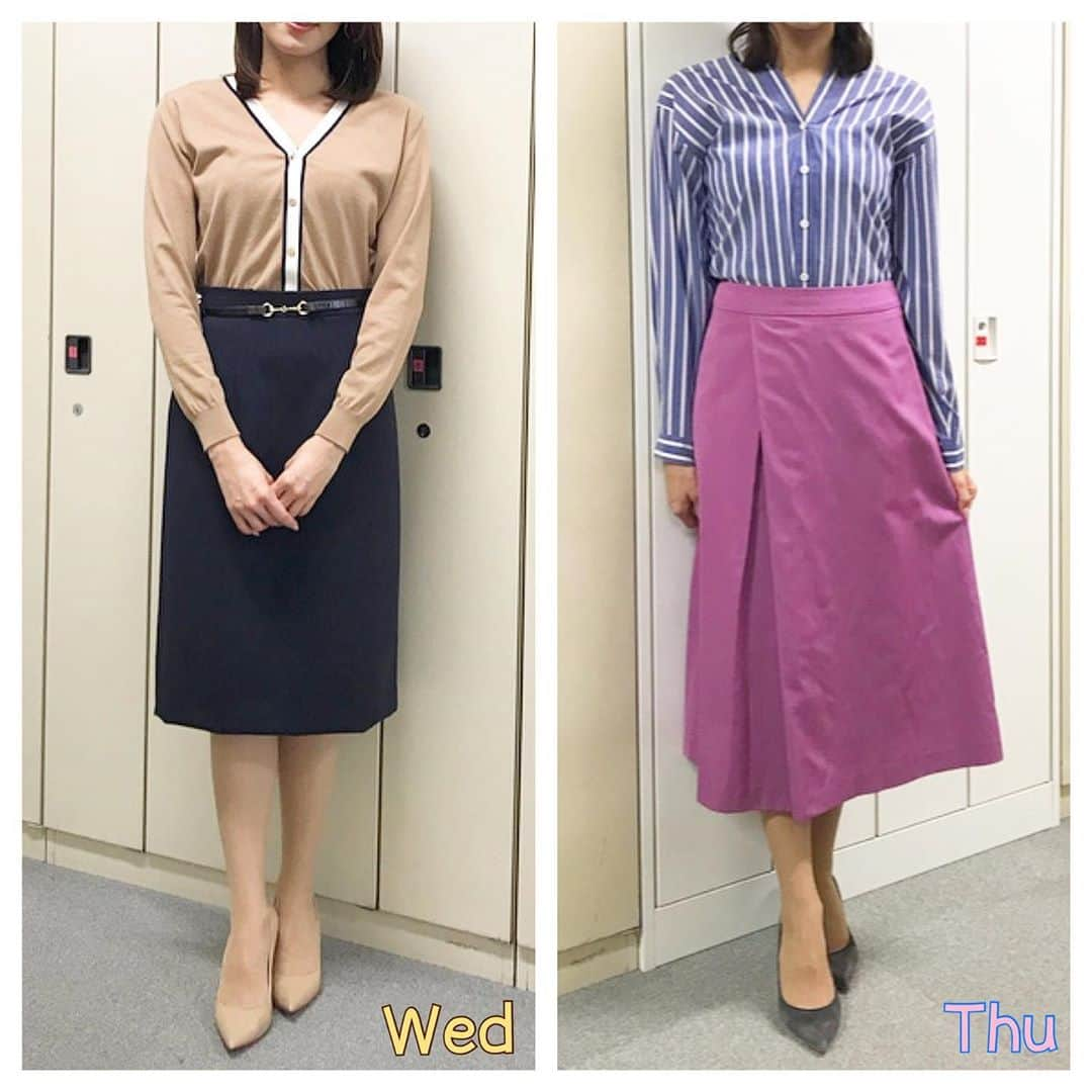 永島優美さんのインスタグラム写真 - (永島優美Instagram)「* 👗Weekly Coordinate（3/24-）👠 * おはようございます☀ 遅くなってしまいましたが、先週の衣装です☺️ * ストライプシャツが新鮮でした！ 最後の写真はめざまし特番の際のワンピース ♪ * 4月最初の土日ですね🌸 良い休日をお過ごしください✨ - - - - - - - - - - - - - - - - - - - - - - - 👗#weeklyコーデ （Mon＆Tue ▶︎ Wed＆Thu ▶︎ Fri＆Sun） #coordinate #めざましテレビ #ジャンクスポーツ  #めざまし特番」4月6日 10時07分 - yuumi_nagashima