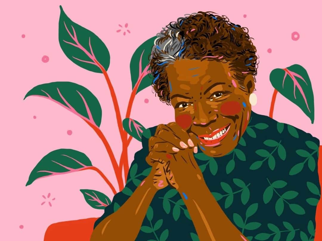 Dribbbleさんのインスタグラム写真 - (DribbbleInstagram)「Those pink and blue highlights! So good. Maya Angelou by @moniqueaimee⠀ ⠀ #dribbble #dribbblers #design #illustration」4月6日 10時30分 - dribbble