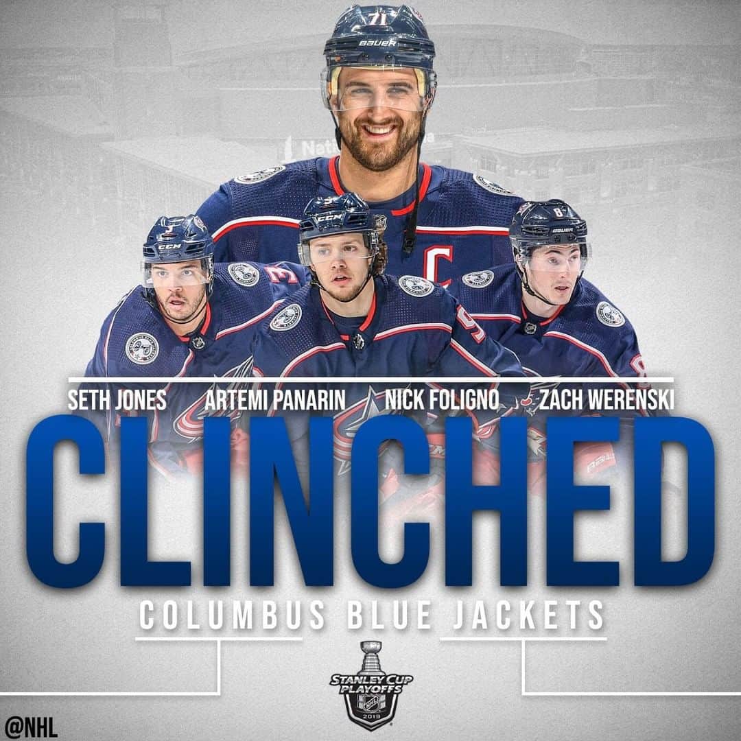 NHLさんのインスタグラム写真 - (NHLInstagram)「Last but not least.  The @bluejacketsnhl have locked up their spot in the #StanleyCup Playoffs!」4月6日 10時52分 - nhl