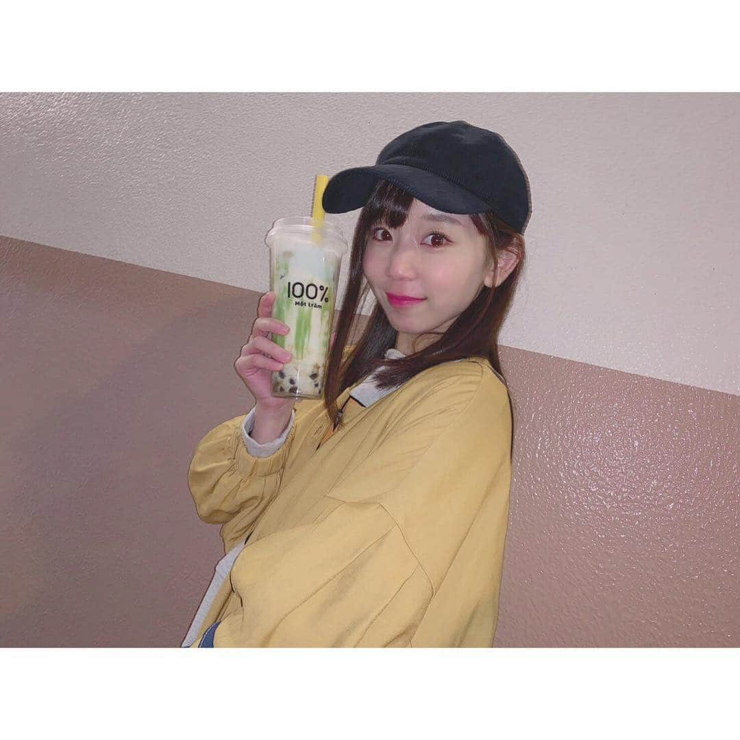 吉川千愛さんのインスタグラム写真 - (吉川千愛Instagram)「天神に出来た #モッチャム  抹茶ミルク🥛💚 生タピオカ♪ 美味しかったー！！ #LinQ」4月6日 10時55分 - chiaki_yo