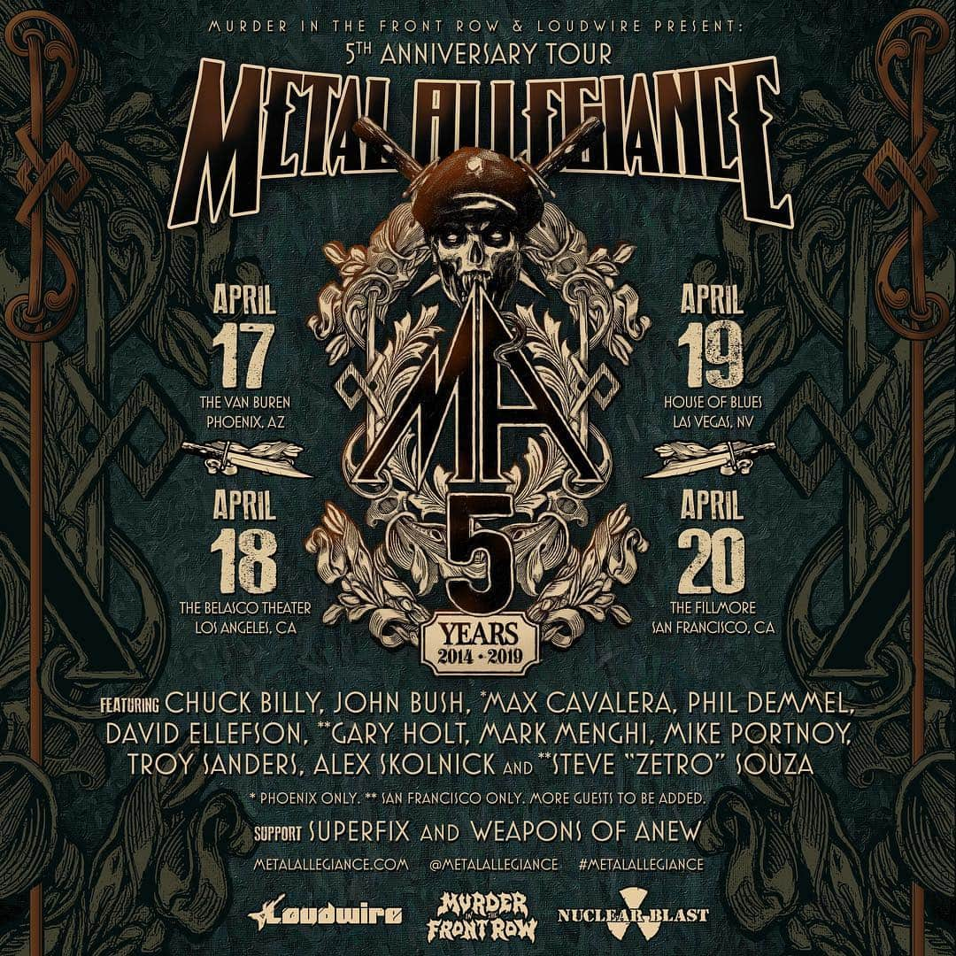 マストドンさんのインスタグラム写真 - (マストドンInstagram)「Troy and some friends are playing some @metalallegiance  shows on the west coast in April! Check it out!」4月6日 11時02分 - mastodonrocks