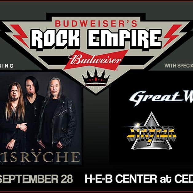 Queensrycheさんのインスタグラム写真 - (QueensrycheInstagram)「NEW DATE! Queensrÿche with our friends Stryper, Great White [Band] & Vixen rock into the Austin area on September 28th!! Tickets on sale NOW: https://www1.ticketmaster.com/budweisers-rock-empire-ft-queensryche-stryper-cedar-park-texas-09-28-2019/event/3A00567B04008980 #queensryche #hebcenteratcedarpark #stryper #greatwhiteband #vixen #getyourticketsnow」4月6日 11時13分 - queensrycheofficial