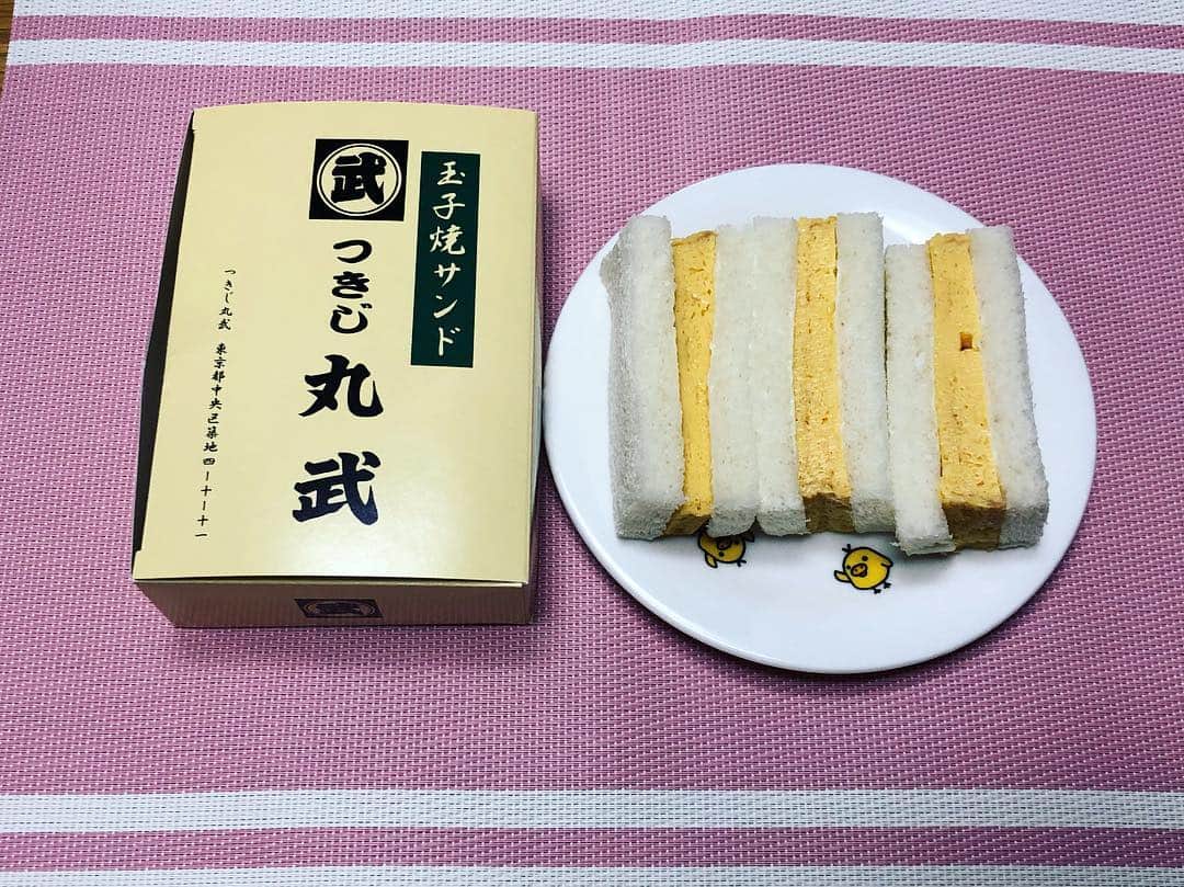 倉田雅世さんのインスタグラム写真 - (倉田雅世Instagram)「はじめて食べたけど、味しっかりの卵焼きで、美味しかった🥚  #つきじ丸武 #卵焼きサンド」4月6日 12時09分 - kuralamune
