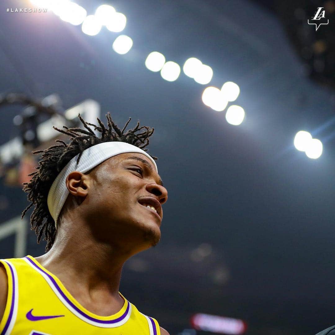 Los Angeles Lakersさんのインスタグラム写真 - (Los Angeles LakersInstagram)「Jemerrio under the bright lights of @staplescenterla」4月6日 12時37分 - lakers