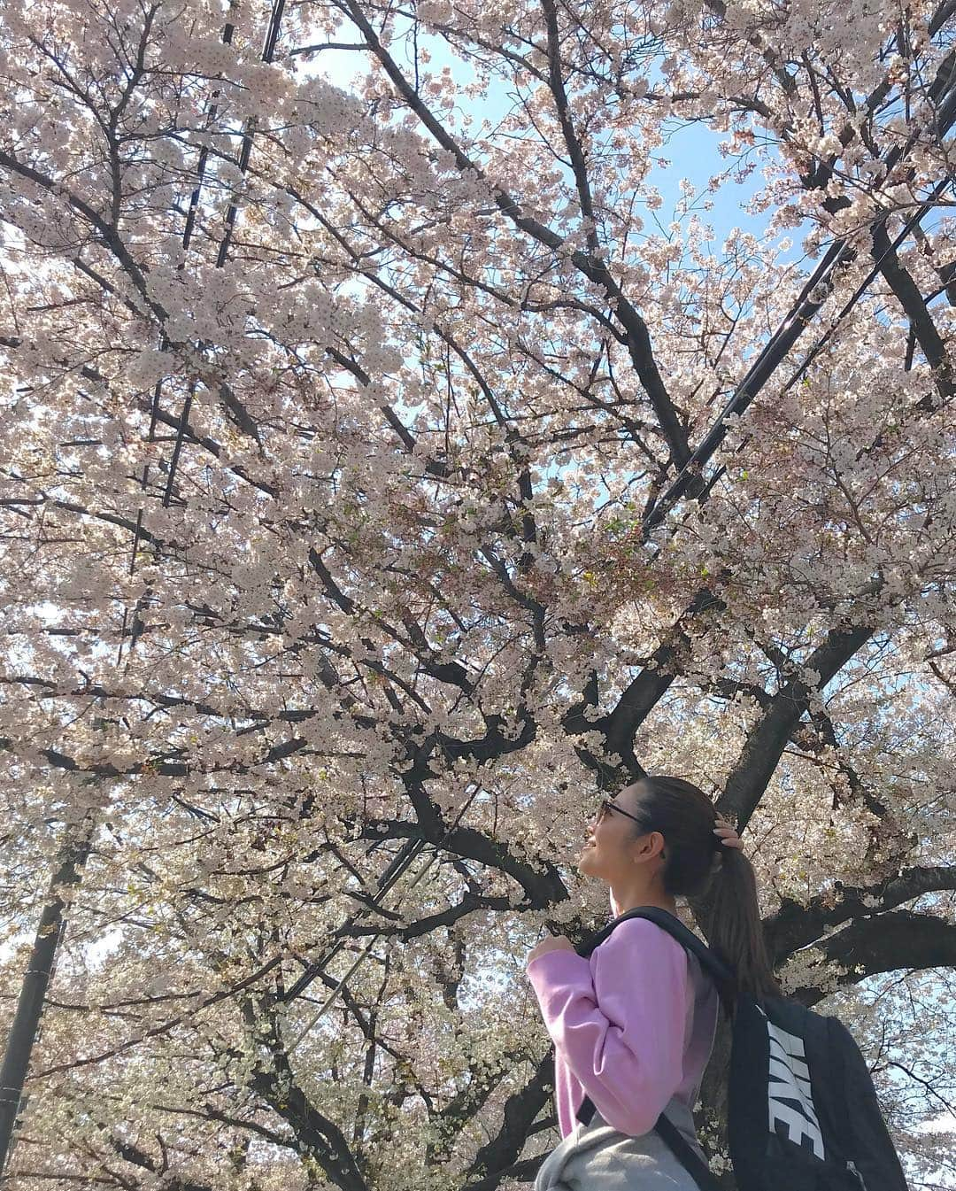 大寺かおりさんのインスタグラム写真 - (大寺かおりInstagram)「春だぁー🌸😊💕☀️ #桜 #ジム帰り #寄り道 #疲れ吹き飛ぶ #るんるんるん」4月6日 14時33分 - kaori_ootera