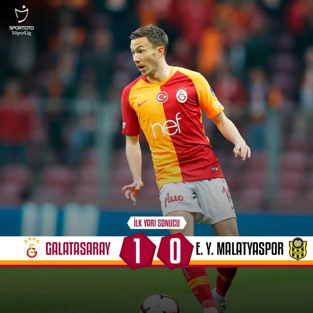 ガラタサライSKさんのインスタグラム写真 - (ガラタサライSKInstagram)「İlk yarı sonucu: Galatasaray 1-0 Evkur Yeni Malatyaspor #GSvYMS」4月7日 1時53分 - galatasaray