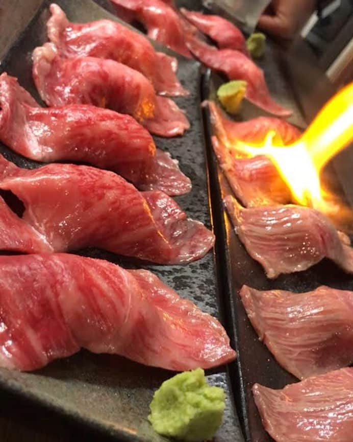 MagicalTripさんのインスタグラム写真 - (MagicalTripInstagram)「Welcome to @Magicaltripcom ⠀ “Travel Deeper with a Local Guide!” ⠀ -------------------------------------------------⠀ 🍣 Wagyu(Japanese beef)Sushi 🍣  Wagyu Sushi is one of the must-eat In Japan! You can try it on our Shibuya bar hopping tour 😋 Don’t miss it out! -------------------------------------------------⠀ 【🌀What is #Magicaltrip 🌀】⠀ *⠀ *⠀ *⠀ Unique travel experiences with local guides in Japan! 🇯🇵🇯🇵⠀ Our #locallguides will take you to the local and hidden places in Japan!⠀ *⠀ *⠀ Why don’t you make your special travel experience more unique and unforgettable with us? ⠀ *⠀ *⠀ *⠀ 【😎Tour Information😎】⠀ Please check out our unique tours in Japan👇👇⠀ *⠀ *⠀ Bar Hopping tours🍶in Tokyo, Osaka, Kyoto, and Hiroshima, discovering the local izakaya in #Japan! 🍻🍻⠀ *⠀ Food tours are not all about sushi🍣but also Japanese traditional food such as okonomiyaki, oden, sashimi, yakitori 😋😋⠀ *⠀ Cultural-Walking tours🍀in Asakusa, Nakano, Akihabara, Tsukiji, Togoshiginza, Yanaka, Ryogoku, where you can dive into the deep Japanese cultures! 🚶🚶⠀ *⠀ Explore Tokyolife with cycling tour🚴🚵, club-patrol💃, Karaoke night🎤 and sumo tour! 👀👀⠀ *⠀ *⠀ *⠀ ⭐️Book our tours on the link of @Magicaltripcom profile page! ⭐️⠀ *⠀ *⠀ *⠀ #magicaltrip #magicaltripcom #shibuyanights #shibuyanight #shinjukunight #shinjukunights #tokyobarhopping #tokyopubcrawl #sushi #meatsushi #wagyu #wagyusushi #japanese beef ##japantour #tokyotour #wheninjapan #japantravel #japantrip  #visitjapan #visitkyoto  #tokyofoodie #discovertokyo #kyototravel #japanlovers  #lovejapan #ramen」4月7日 0時40分 - magicaltripcom