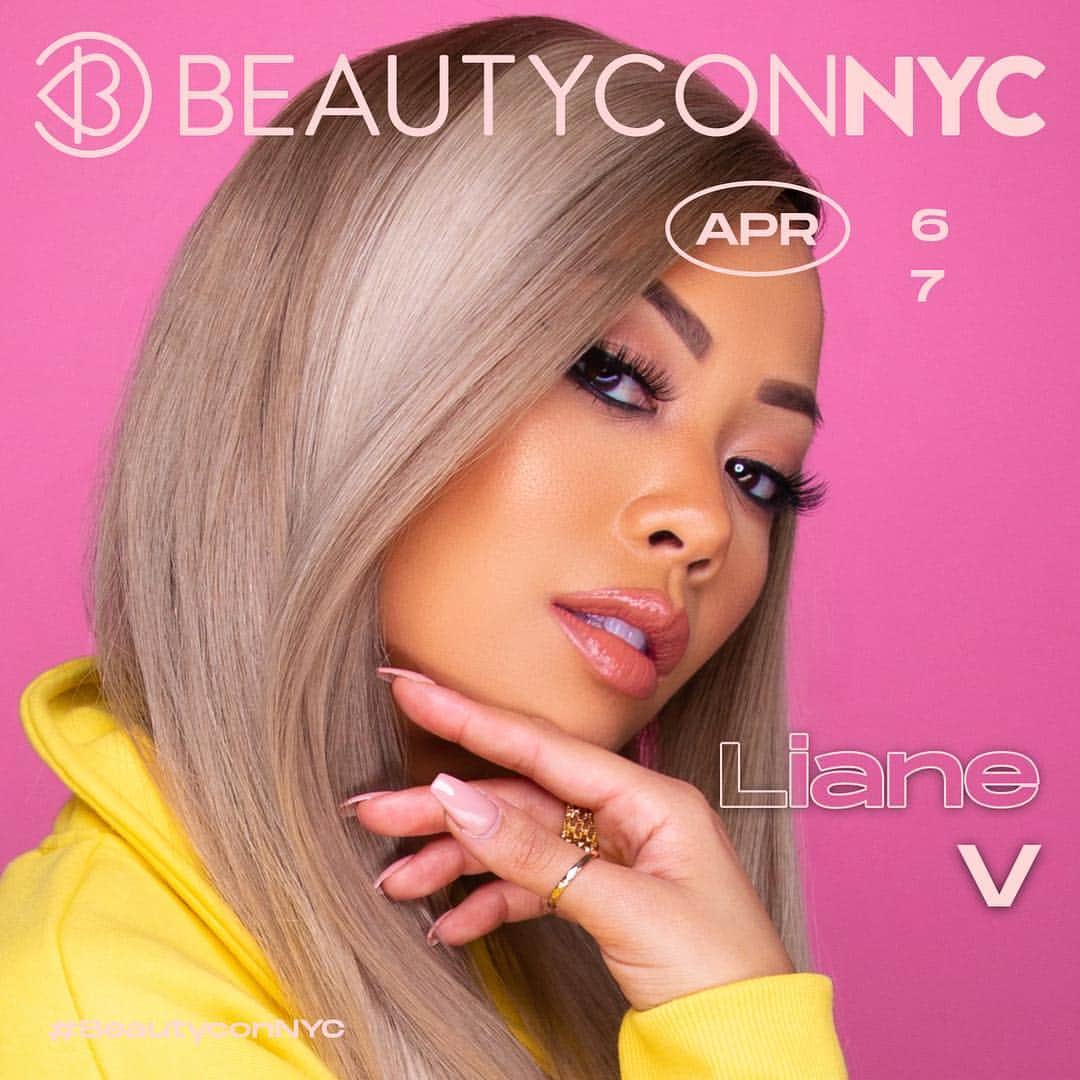 リアン Vのインスタグラム：「Headed to @beautycon NOW! I’ll be on the main stage with my girl @styledbyhrush at 5:30pm 💕So excited to see all of you!」