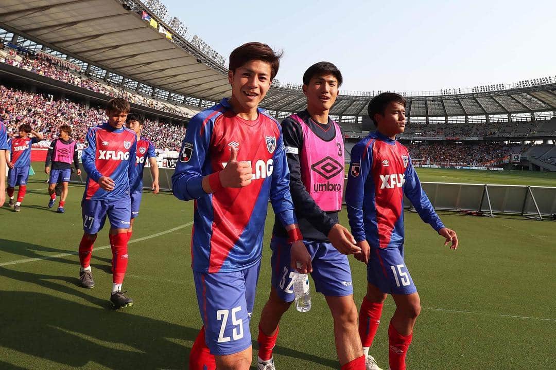 小川諒也のインスタグラム：「今日も応援ありがとうございました！ またすぐカップ戦があるので、しっかり準備したいと思います。 #fctokyo  #小川諒也」