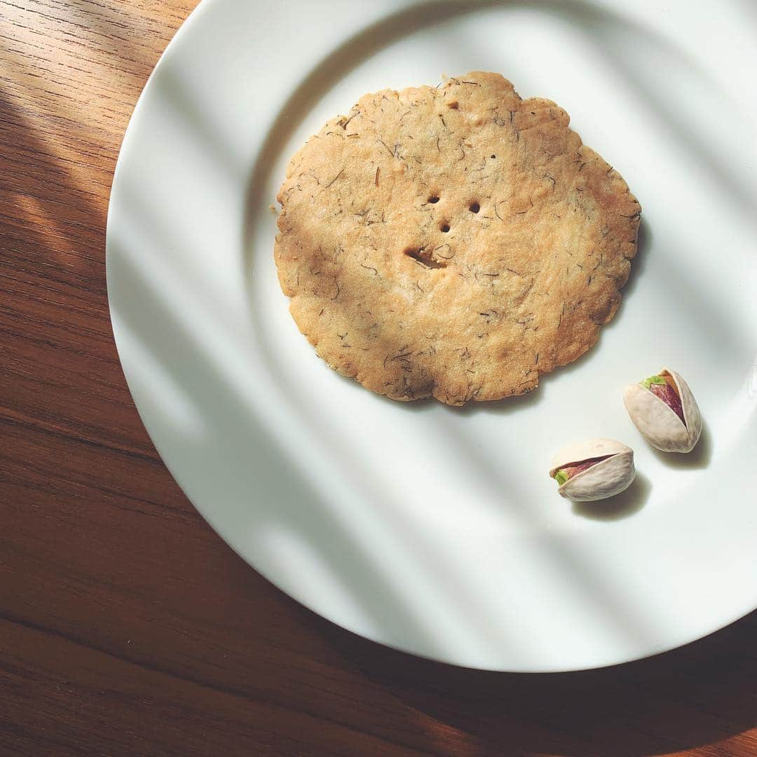 樹神さんのインスタグラム写真 - (樹神Instagram)「もけもけフェンネル肌おいしいな。  #マルイチベーグル#クッキーさん#おやつ#クッキー#フェンネル#アイコン#ピスタチオ#sweets#cookie#fennel#bushy#pistachio」4月6日 17時46分 - kotamaofficial
