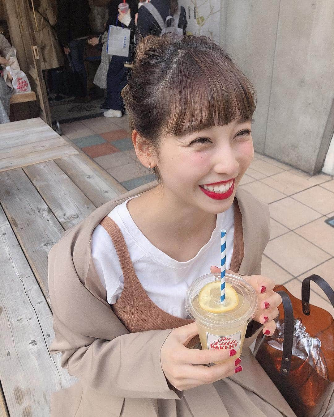 よねいはるかさんのインスタグラム写真 - (よねいはるかInstagram)「ストローが可愛いの🥤❤️ @holidayandholiday_official」4月6日 22時03分 - rabbit____2