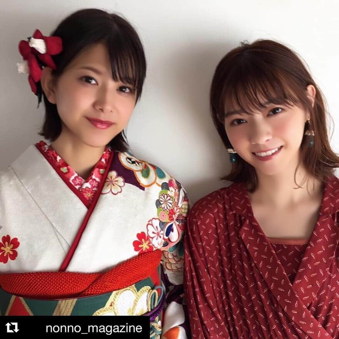 渡邉理佐さんのインスタグラム写真 - (渡邉理佐Instagram)「#りさものがたり #第20話 2018年末、偉大すぎる先輩なぁちゃんが乃木坂卒業を発表し、大人気の「坂道姉妹」もファイナル。着まわしストーリー内でも理佐は成人式を迎え、妹キャラから徐々に大人っぽい着こなしにも挑戦を始めて行くことに。のちにみーぱんこと佐々木美玲がノンノモデルに加入することになるけれど、これは「お姉さん」としての第一歩だったのかも☺️ (@nonno_magazine 2018.12.19） #坂道姉妹 #成人式 #渡邉理佐 #渡邉理佐1st写真集無口 # #nonno」4月6日 22時39分 - watanaberisa1st