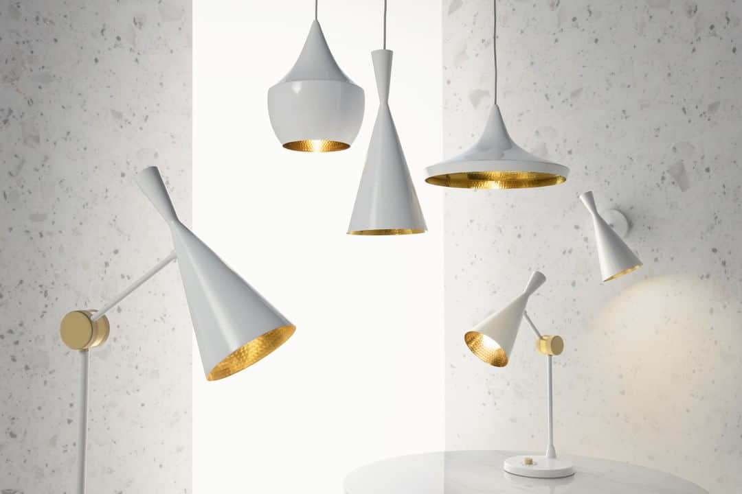 のインスタグラム：「BEAT, now in white. ⁣ ⁣ #tomdixon #lighting #beatlighting #tomdixonBEAT #monochrome #tomochrome #handmade #designerlights」